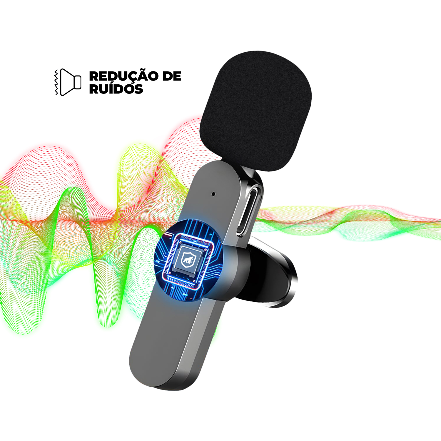 Microfone de Lapela Flex - Tipo C / Lightning - Gshield - foto 6