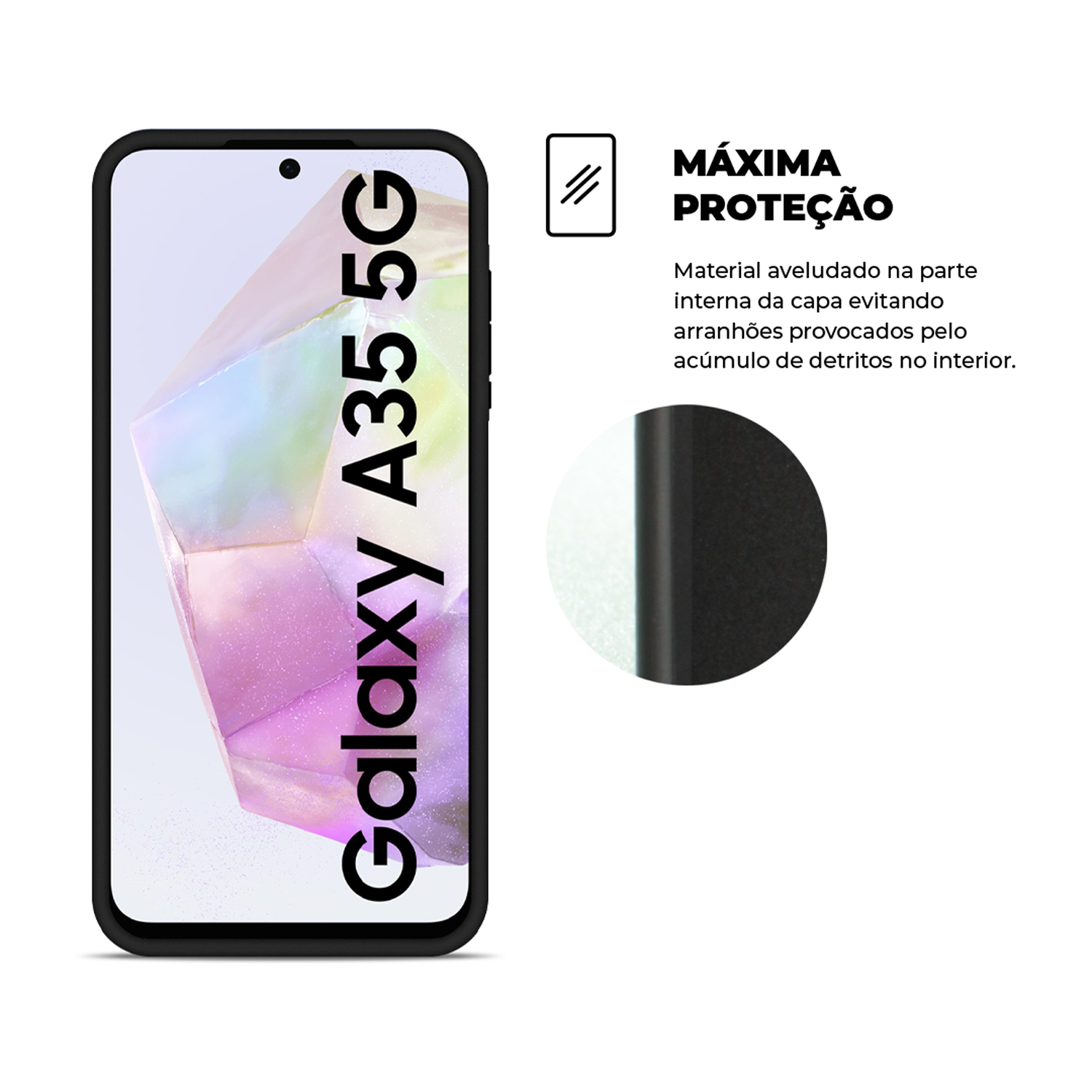 Capa para Samsung Galaxy A35 5G - Silicon Veloz - Gshield - foto 3