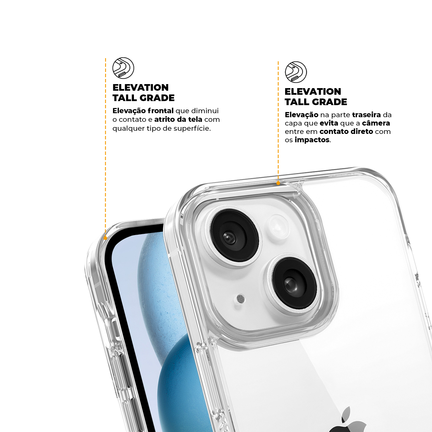 Kit Capa Anti-Slip e Película Ultra Safe para iPhone 15 - Gshield