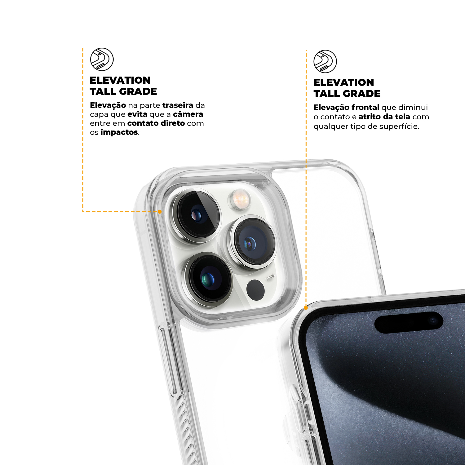Kit Capa Anti-Slip e Película Ultra Safe para iPhone 15 Pro - Gshield