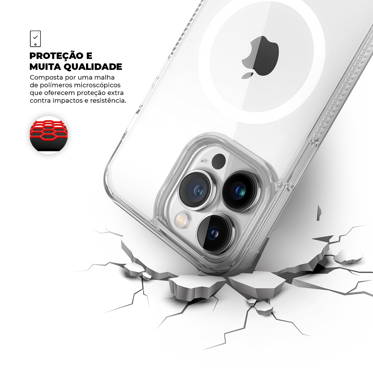 Kit Capa Anti-Slip Magsafe e Película Ultra Safe para iPhone 15 Pro Max - Gshield