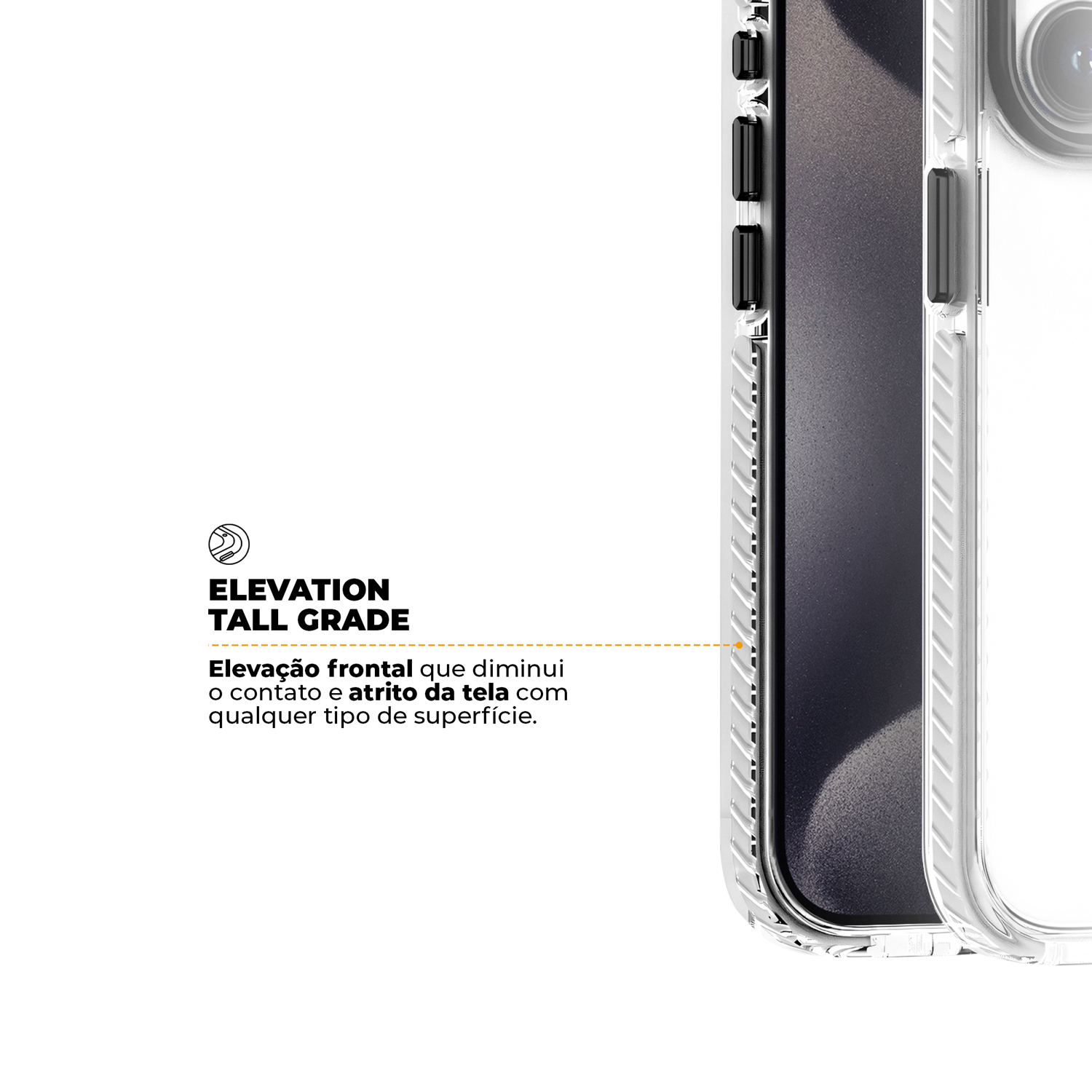 Kit Capa Urus Branca e Película Ultra Safe para iPhone 15 Pro - Gshield - foto 4
