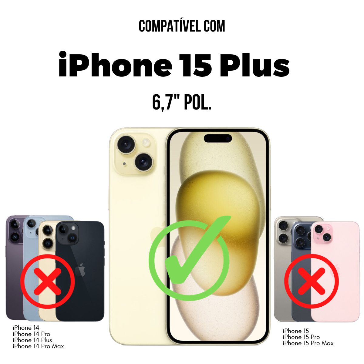Kit Capa Gravity Preta e Película Ultra Safe para iPhone 15 Plus - Gshield