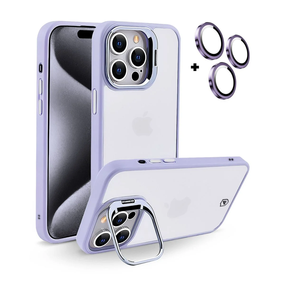 Kit Capa Gravity Lilás e Película Ultra Safe para iPhone 15 Pro - Gshield