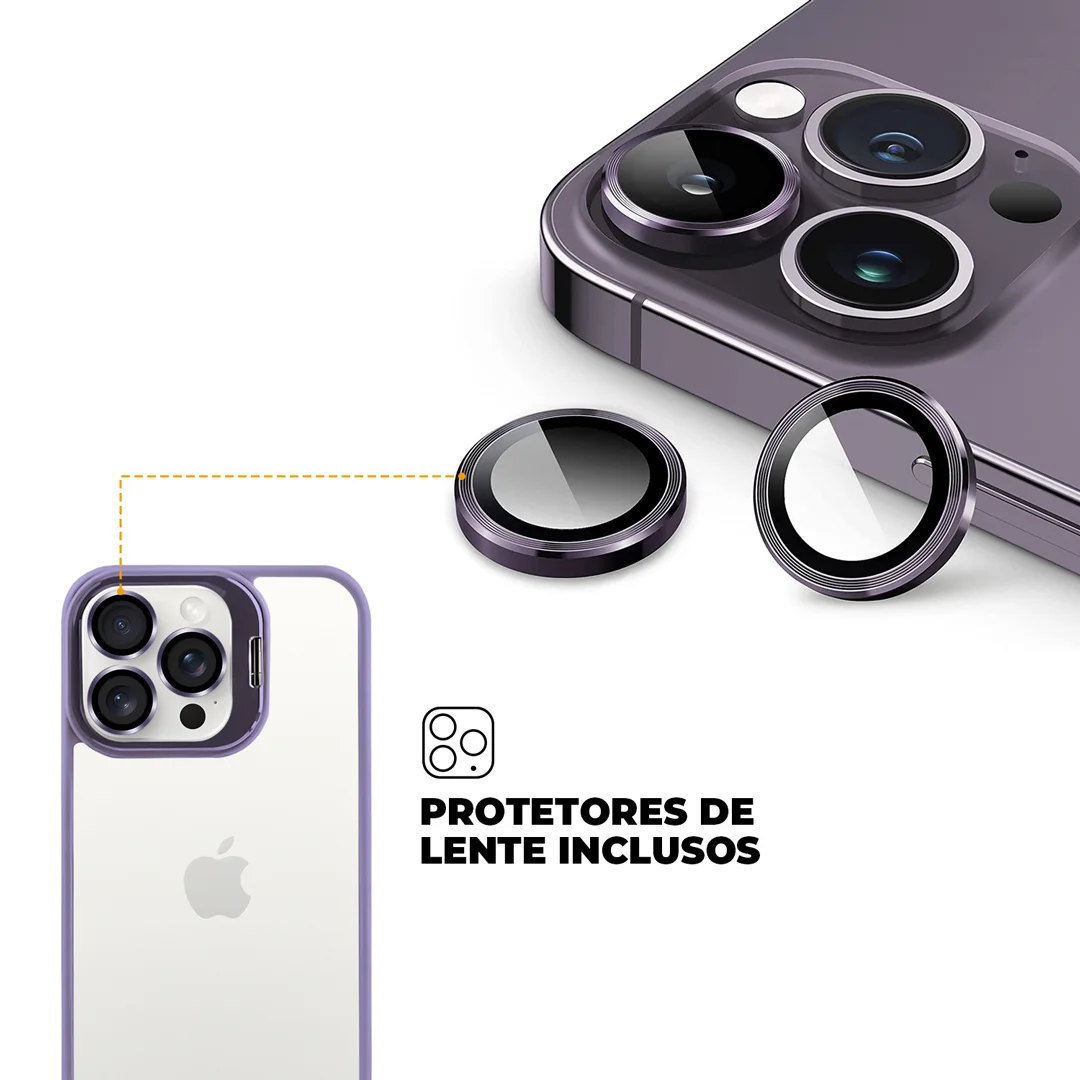 Kit Capa Gravity Lilás e Película Ultra Safe para iPhone 15 Pro Max - Gshield