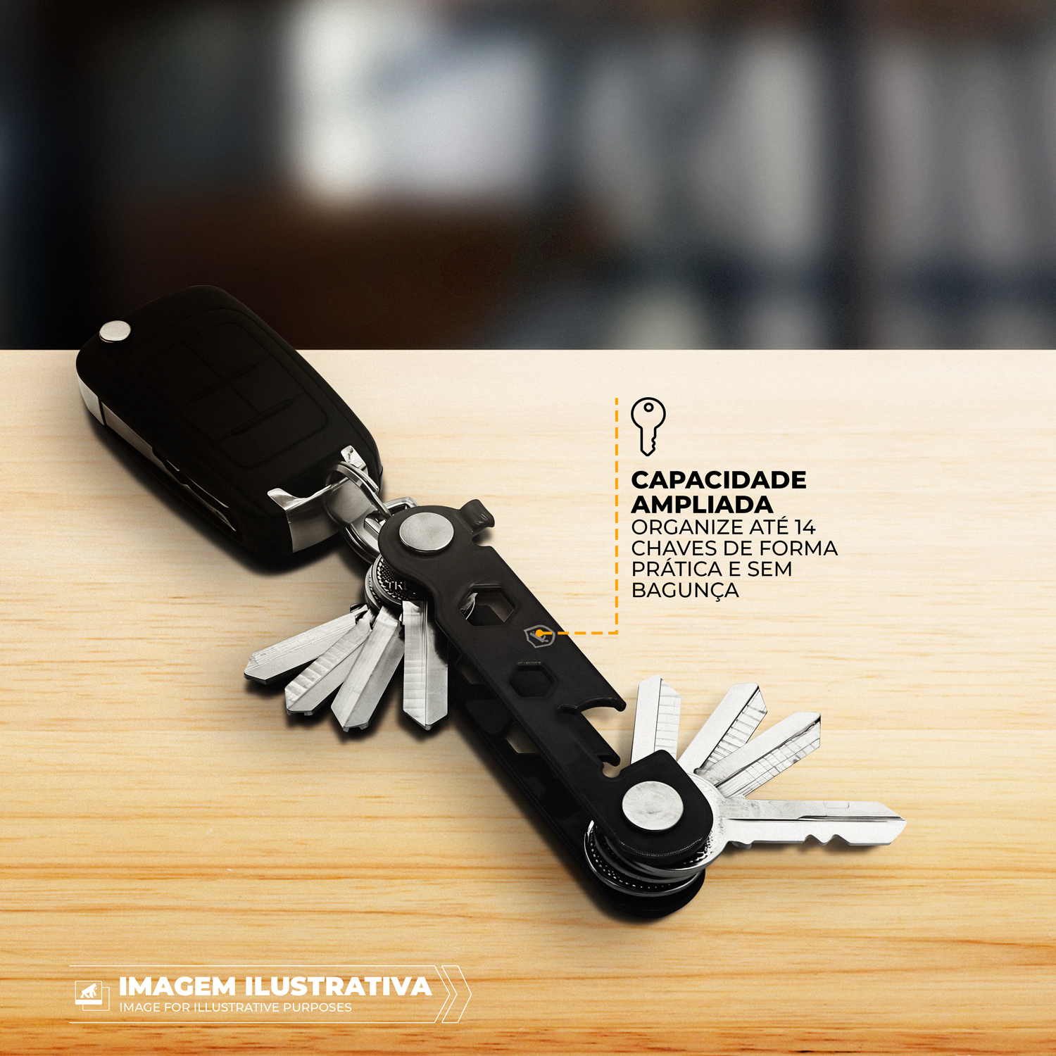 Porta chaves organizador com abridor de garrafa - ArmorKey - Gshield - foto 3