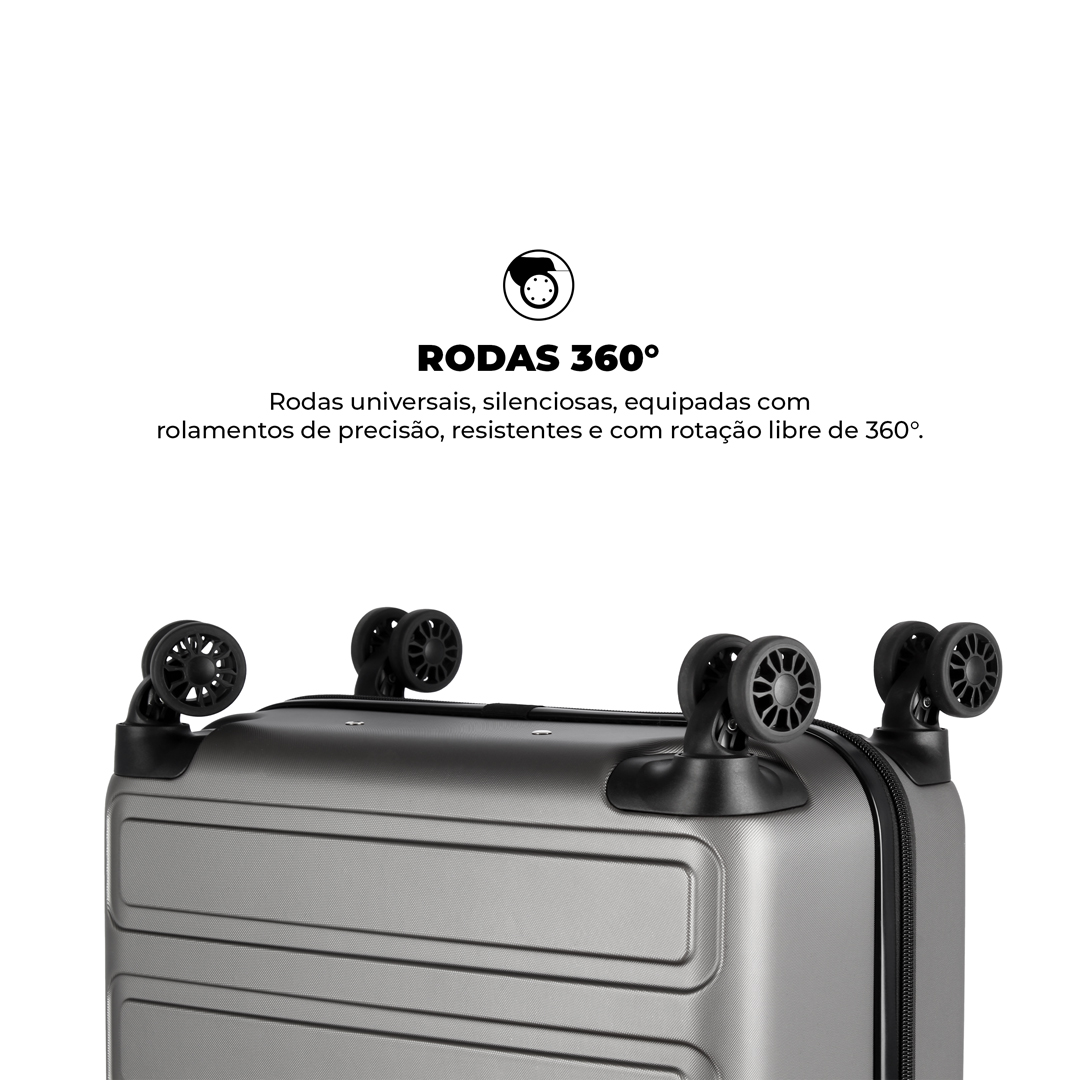 Mala de Viagem Armor - Para Despachar - Gshield + Balança Digital Portátil para Bagagem - Verde - foto 5
