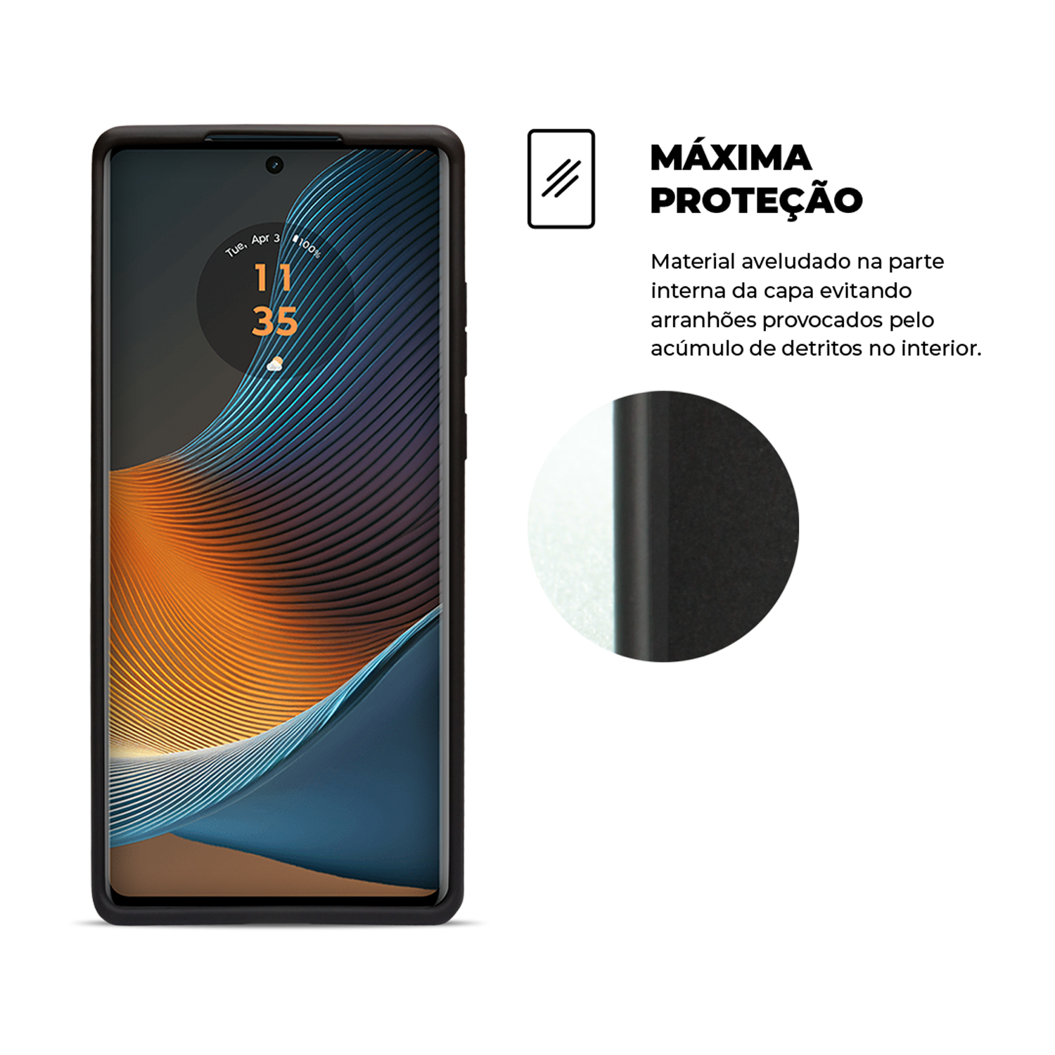 Capa para Motorola Moto Edge 50 Fusion 5G - Silicon Veloz - Gshield