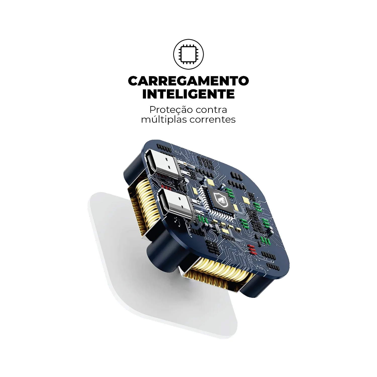 Carregador Turbo Duplo Tipo C + 2UN Cabo Raptor Tipo C / Lightning - Gshield