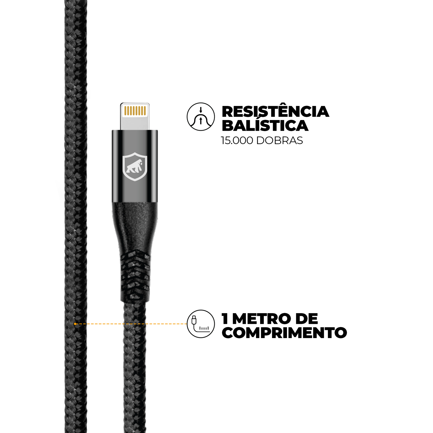 Carregador Turbo Duplo Tipo C + 2UN Cabo Raptor Tipo C / Lightning - Gshield