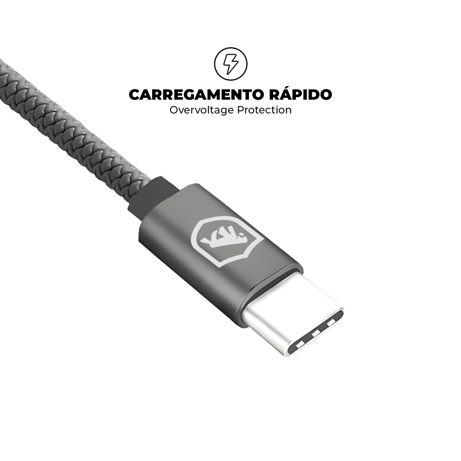 Carregador Turbo Duplo Tipo C + 2UN Cabo Symetric - Tipo C / Tipo C - 1,5M - Gshield