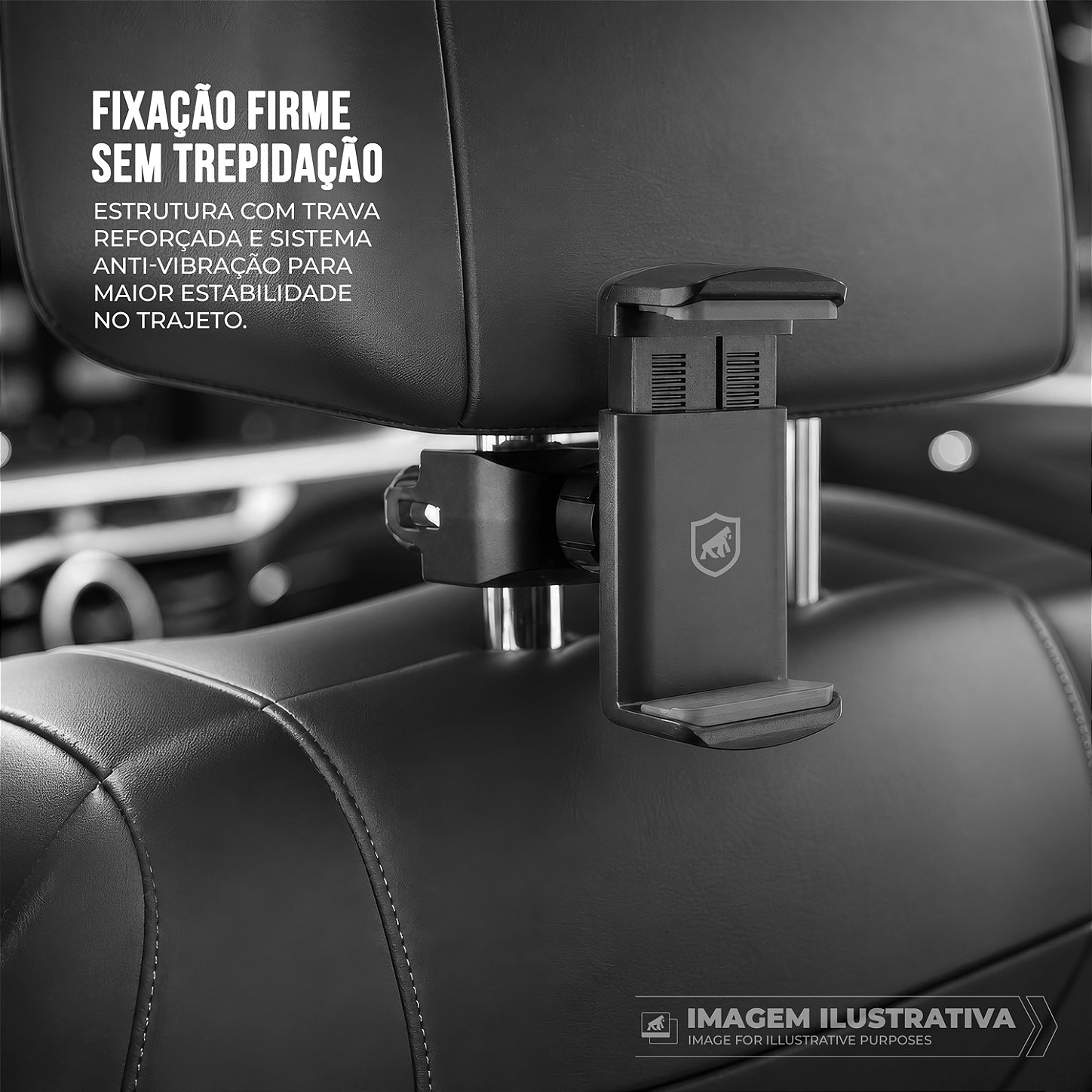 Suporte Veicular de Celular Universal Rotação 360° para Encosto do Banco Traseiro - Survivor - Gshield - foto 5