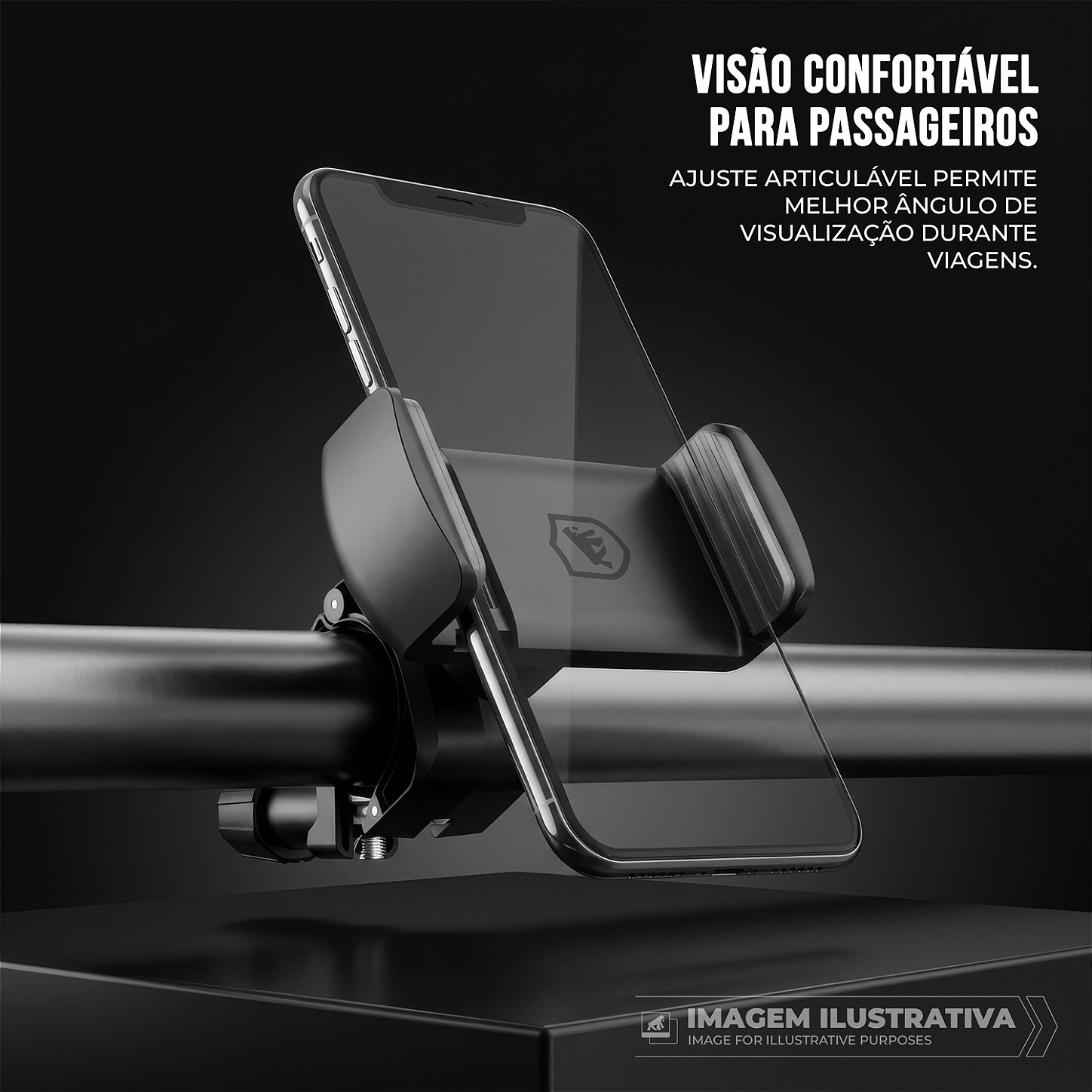 Suporte Veicular de Celular Universal Rotação 360° para Encosto do Banco Traseiro - Survivor - Gshield - foto 7