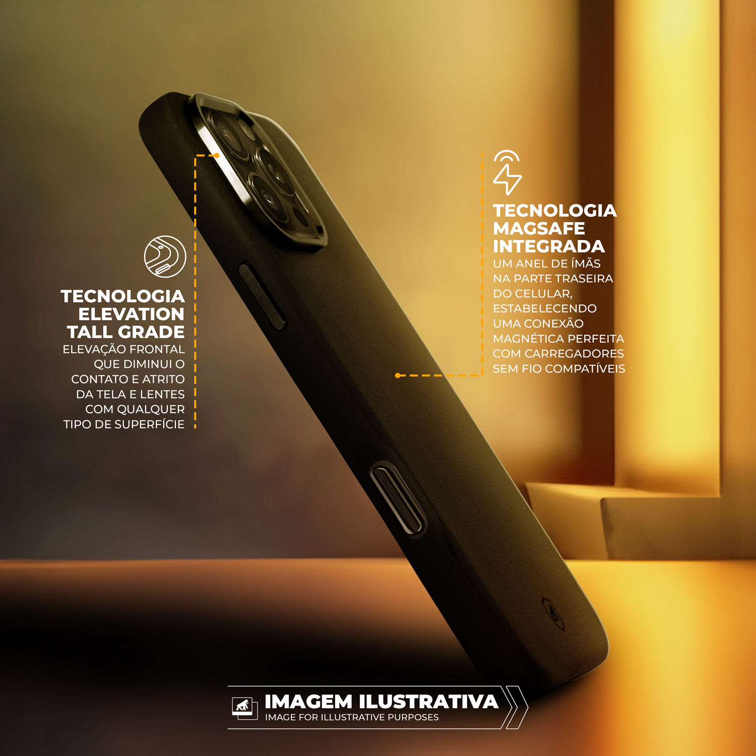Capa para iPhone 16 - Couro Dual Magsafe - Preta - Gshield