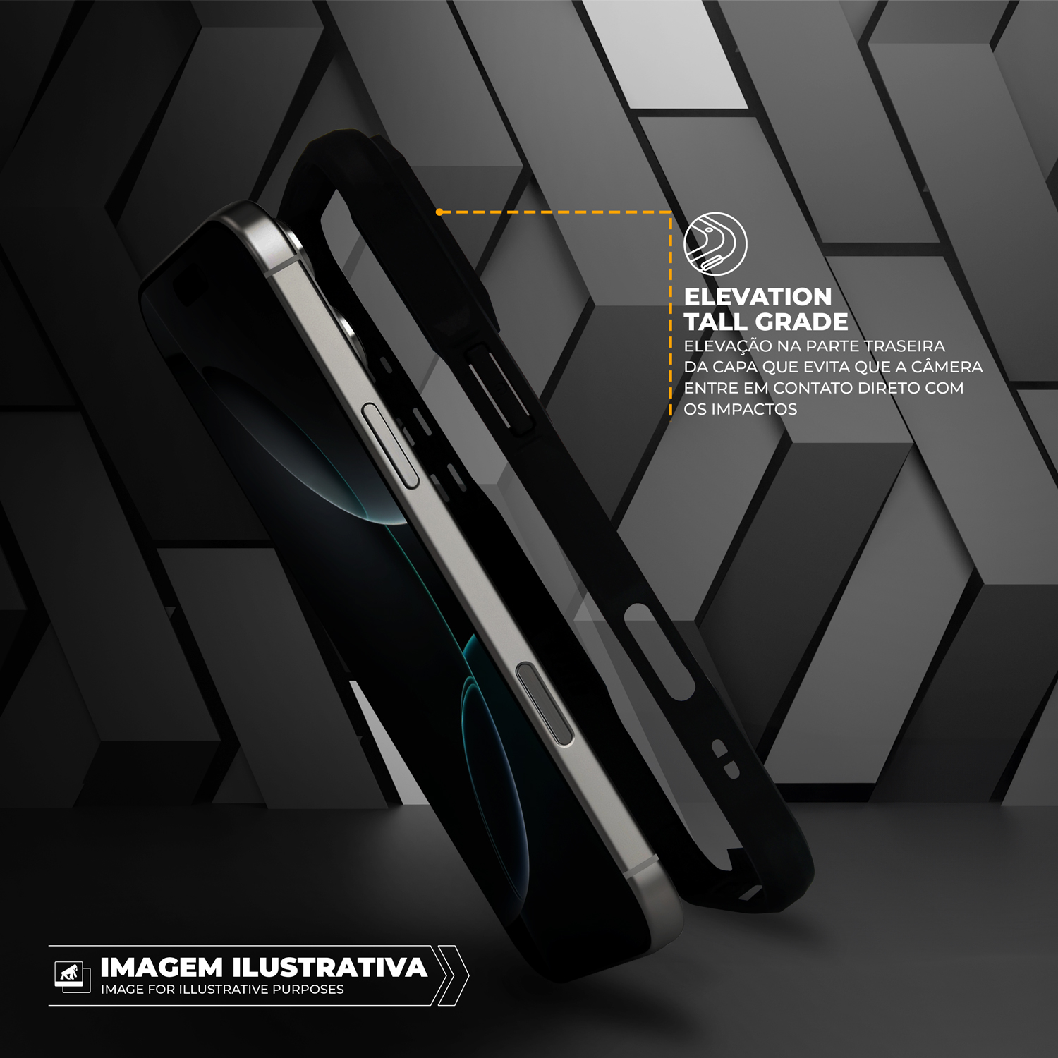Capa para iPhone 16 Pro - Dual Shock Sense Preta - Gshield