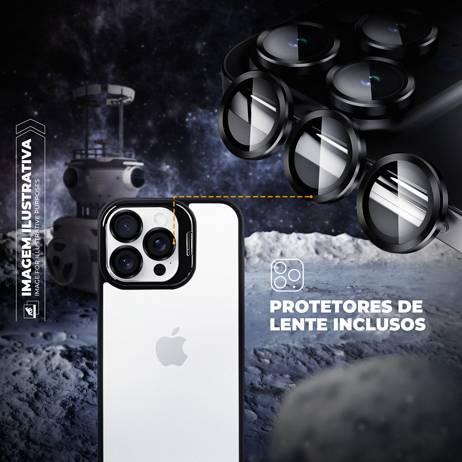 Capa para iPhone 16 - Gravity Preta - Gshield