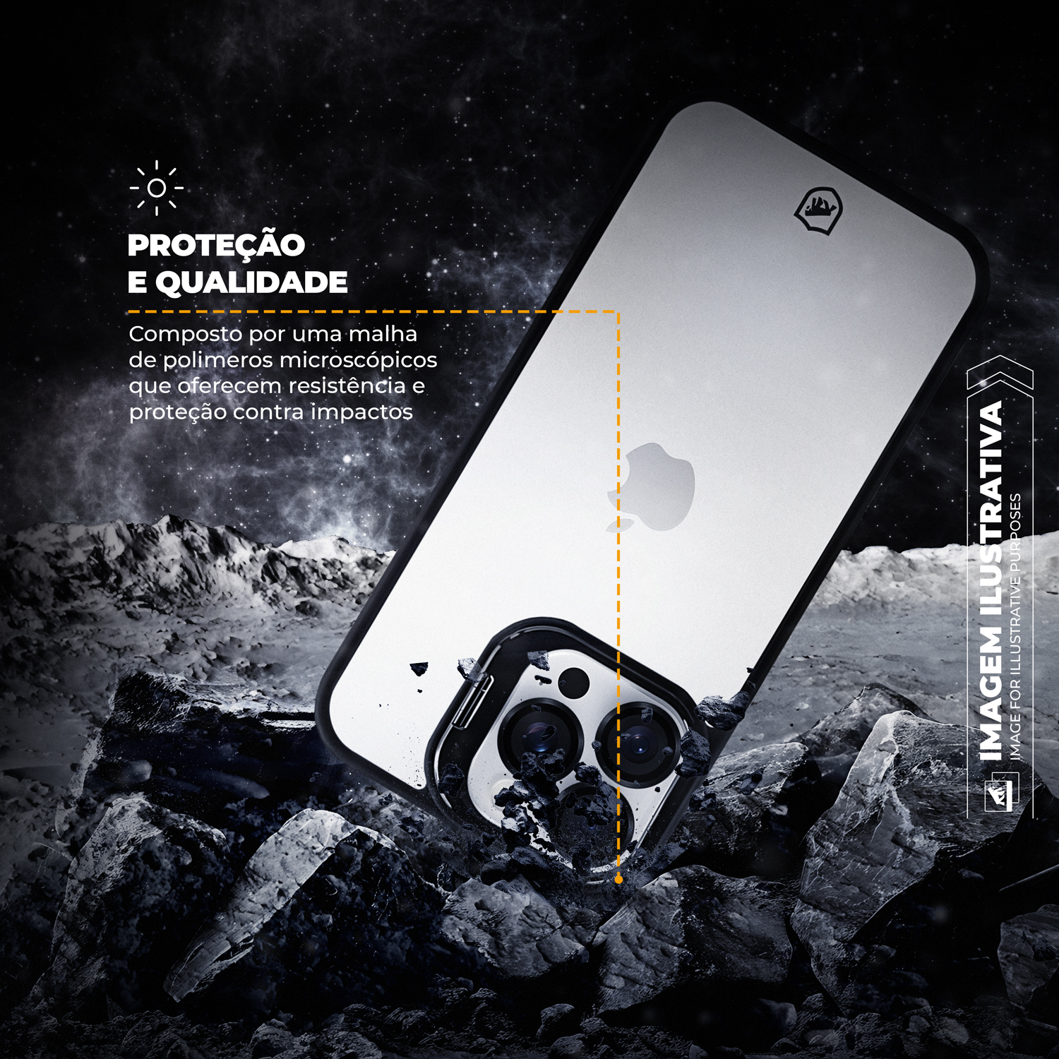 Capa para iPhone 16 - Gravity Preta - Gshield