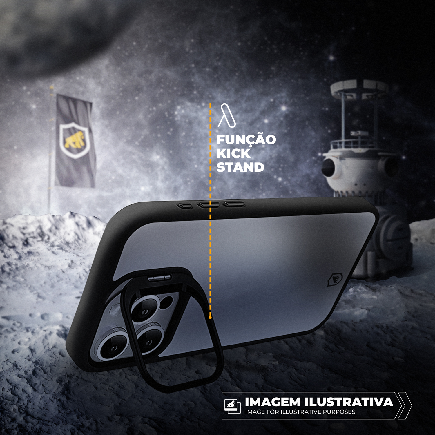 Capa para iPhone 16 Plus - Gravity Preta - Gshield - foto 4