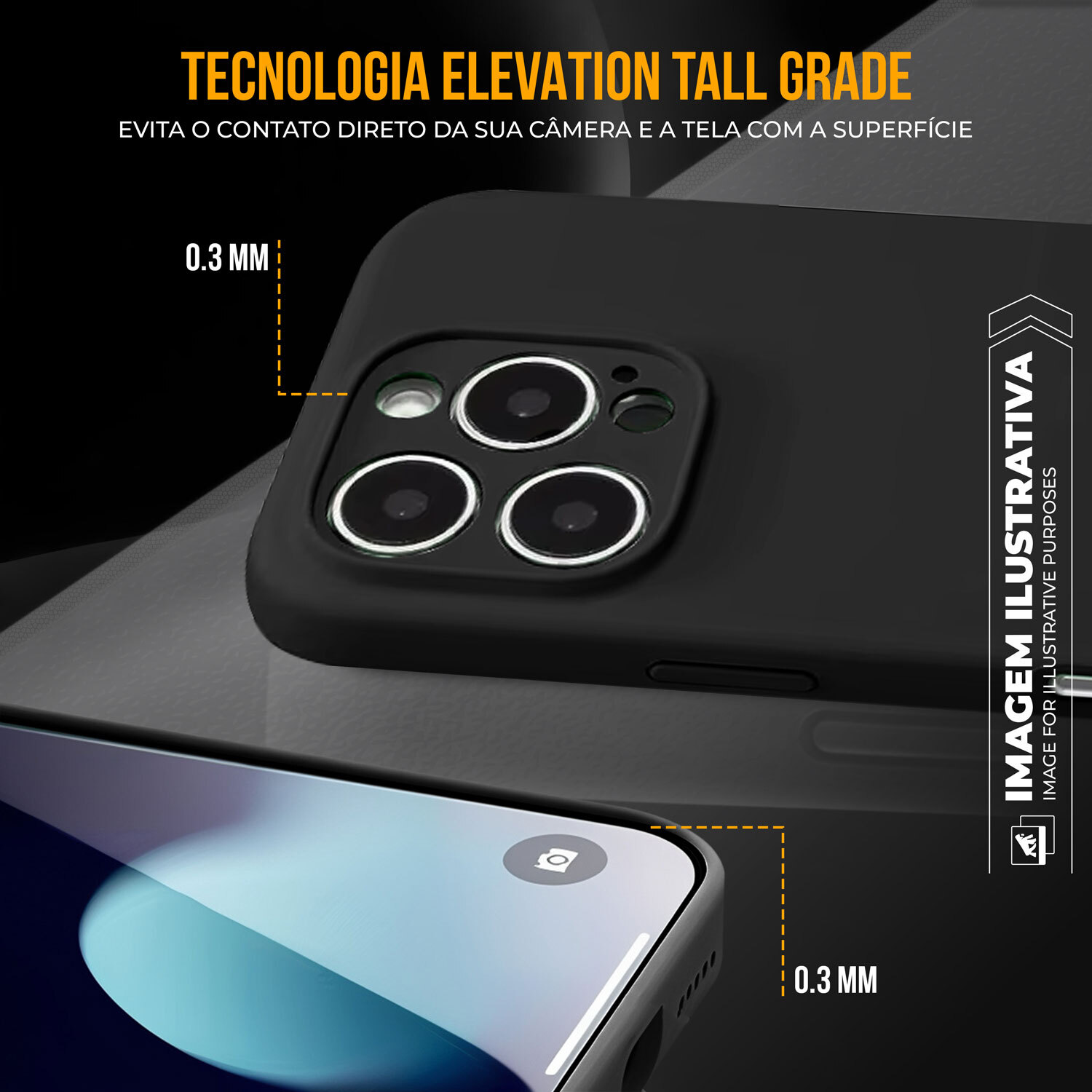 Capa para iPhone 16 - Silicon Premium Preta - Gshield