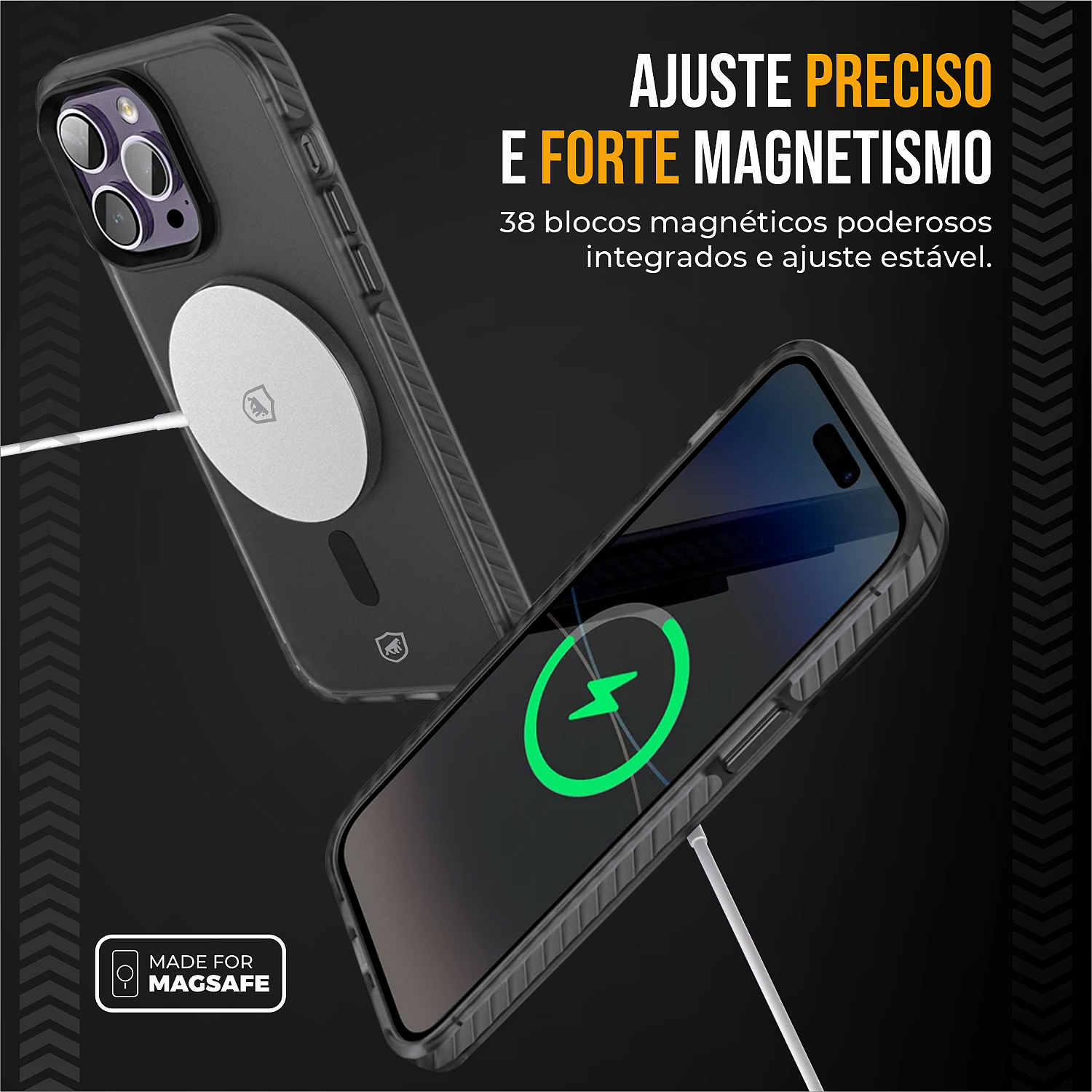 Capa MagSafe Pro para iPhone 16 - Preta - Gshield