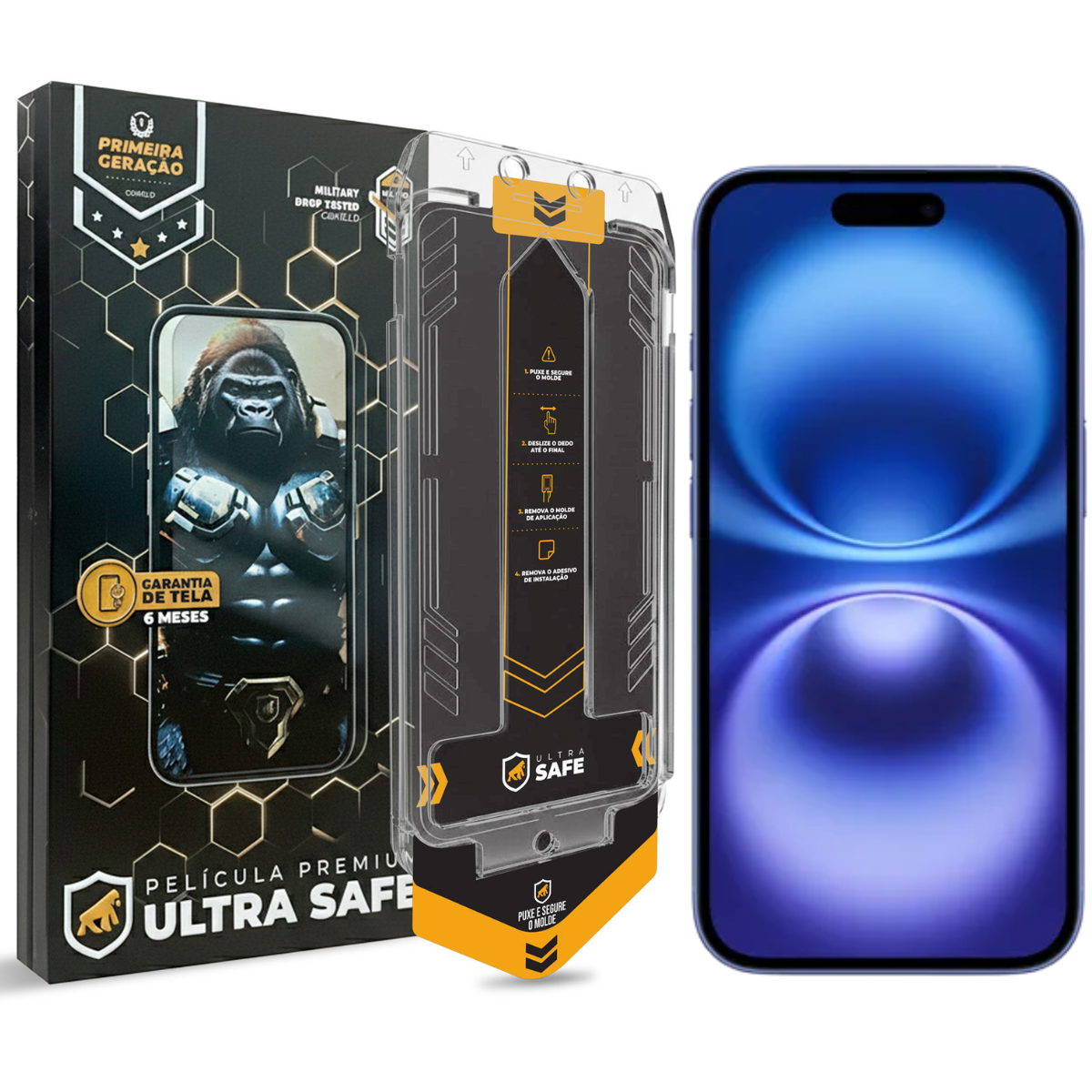 Película para iPhone 16 - Ultra Safe - 6 meses de garantia de tela - Gshield