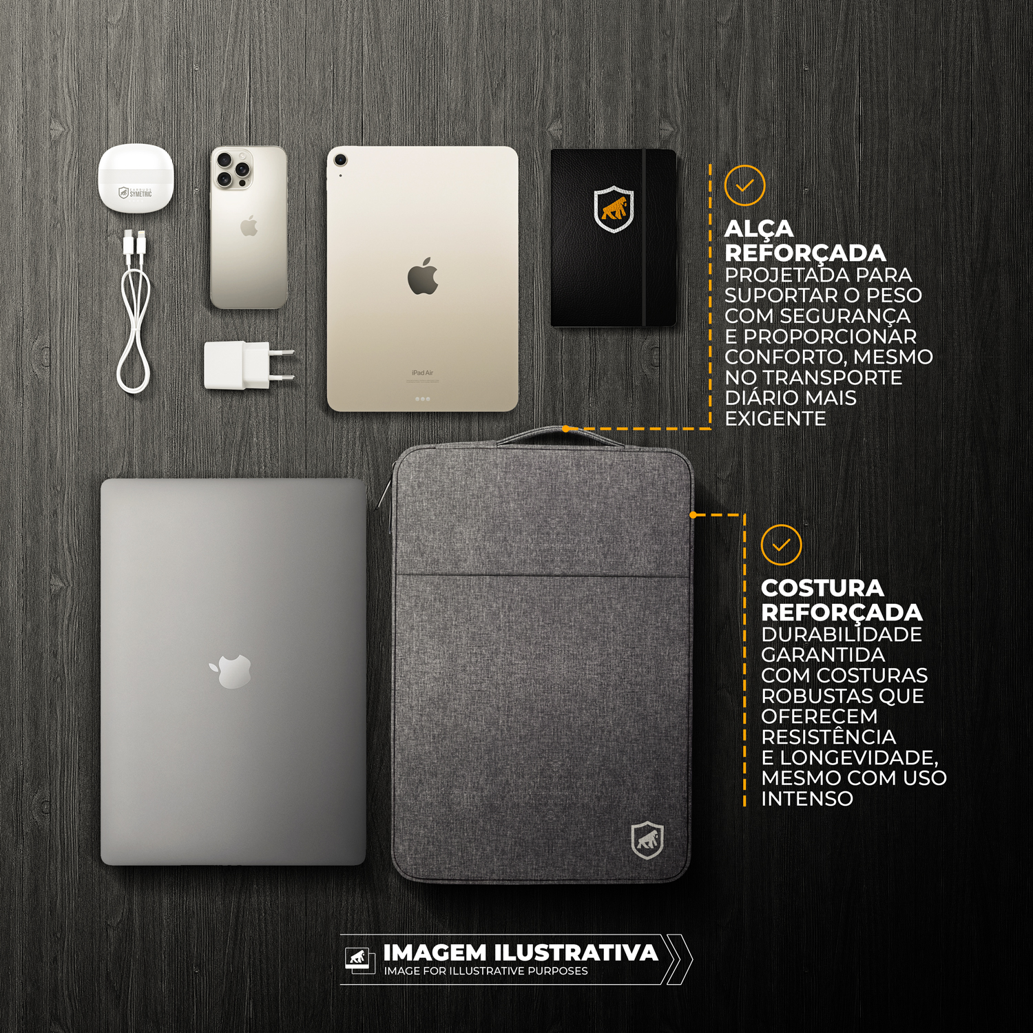 Capa para Notebook de 14 -15,6 Polegadas - Survivor - Cinza - Gshield