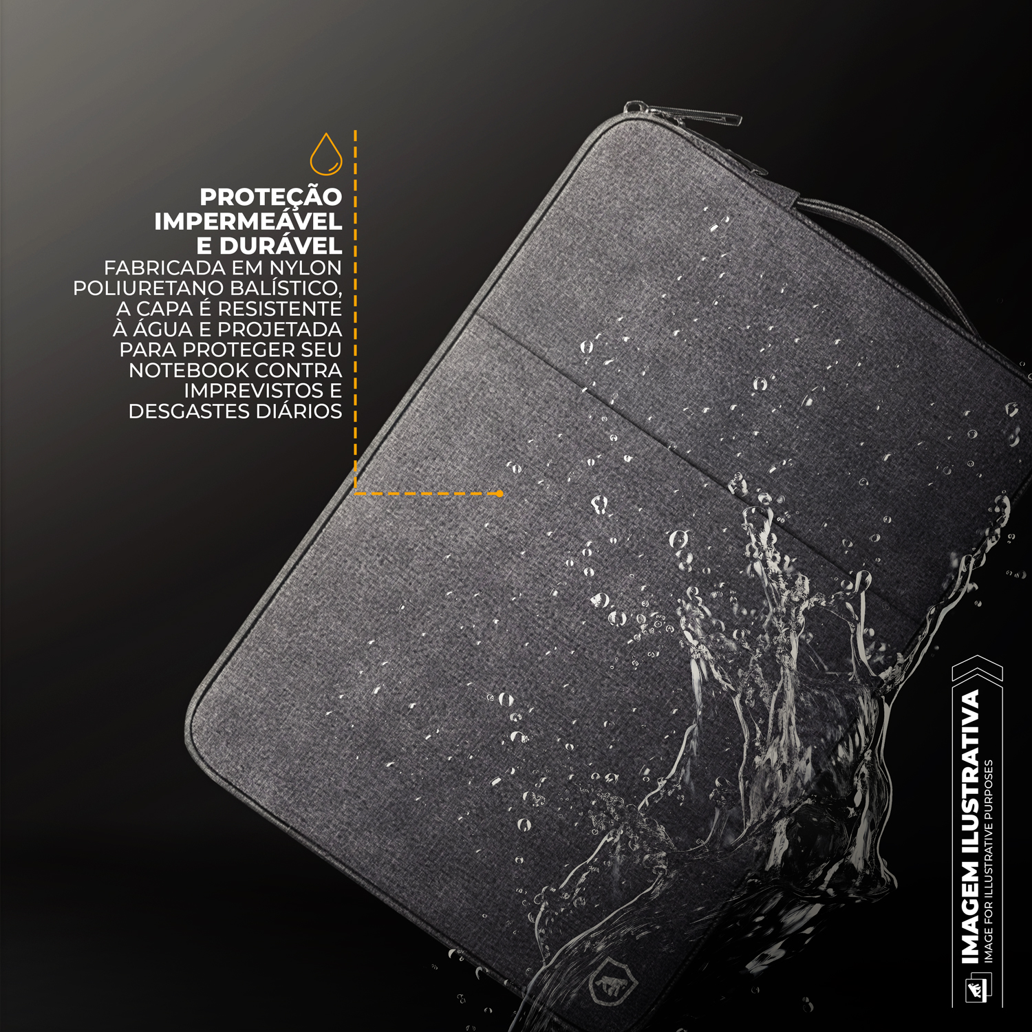 Capa para Notebook de 14 -15,6 Polegadas - Survivor - Cinza - Gshield