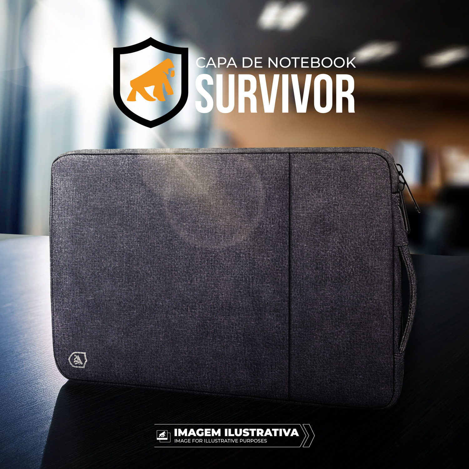Capa para Notebook de 15,6 - 17,3 Polegadas - Survivor - Cinza - Gshield