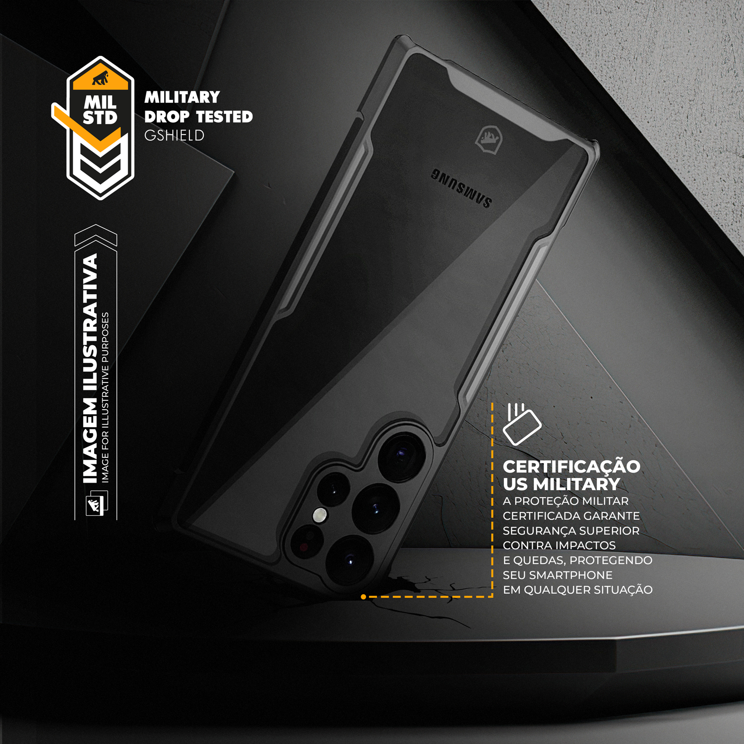 Capa para Samsung Galaxy M55 - Dual Shock X - Gshield