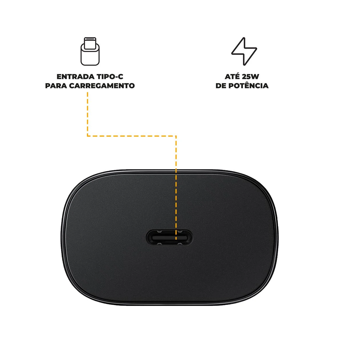 Carregador Turbo Tipo C - QC 3.0 até 25W - Preto (Recondicionado) - Gshield - foto 3