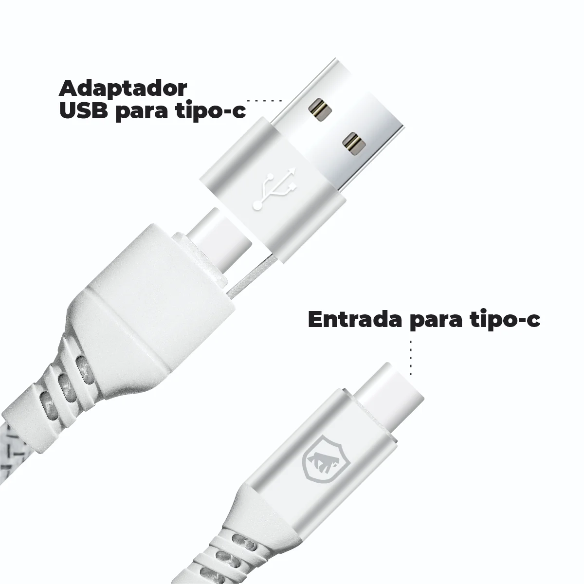 Carregador Turbo Duplo Tipo C + 2UN Cabo Thunder 65W 2 em 1 Tipo C - 1M - Gshield