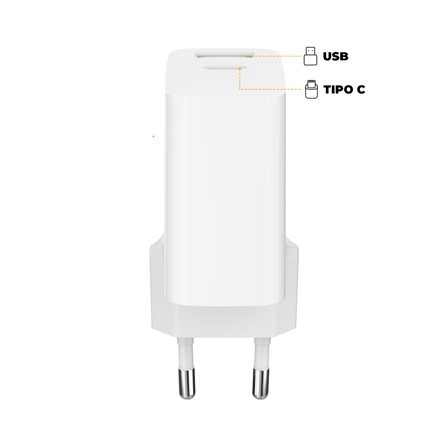 Cabo Symetric - USB-A / Tipo C - 1,5M + Carregador de Parede Turbo Delivery QC 4.0 33W - Gshield - foto 9
