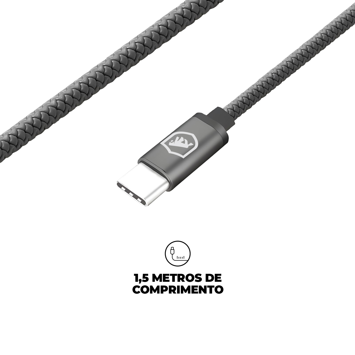 Cabo Symetric - USB-A / Tipo C - 1,5M + Carregador de Parede Turbo Delivery QC 4.0 33W - Gshield - foto 4
