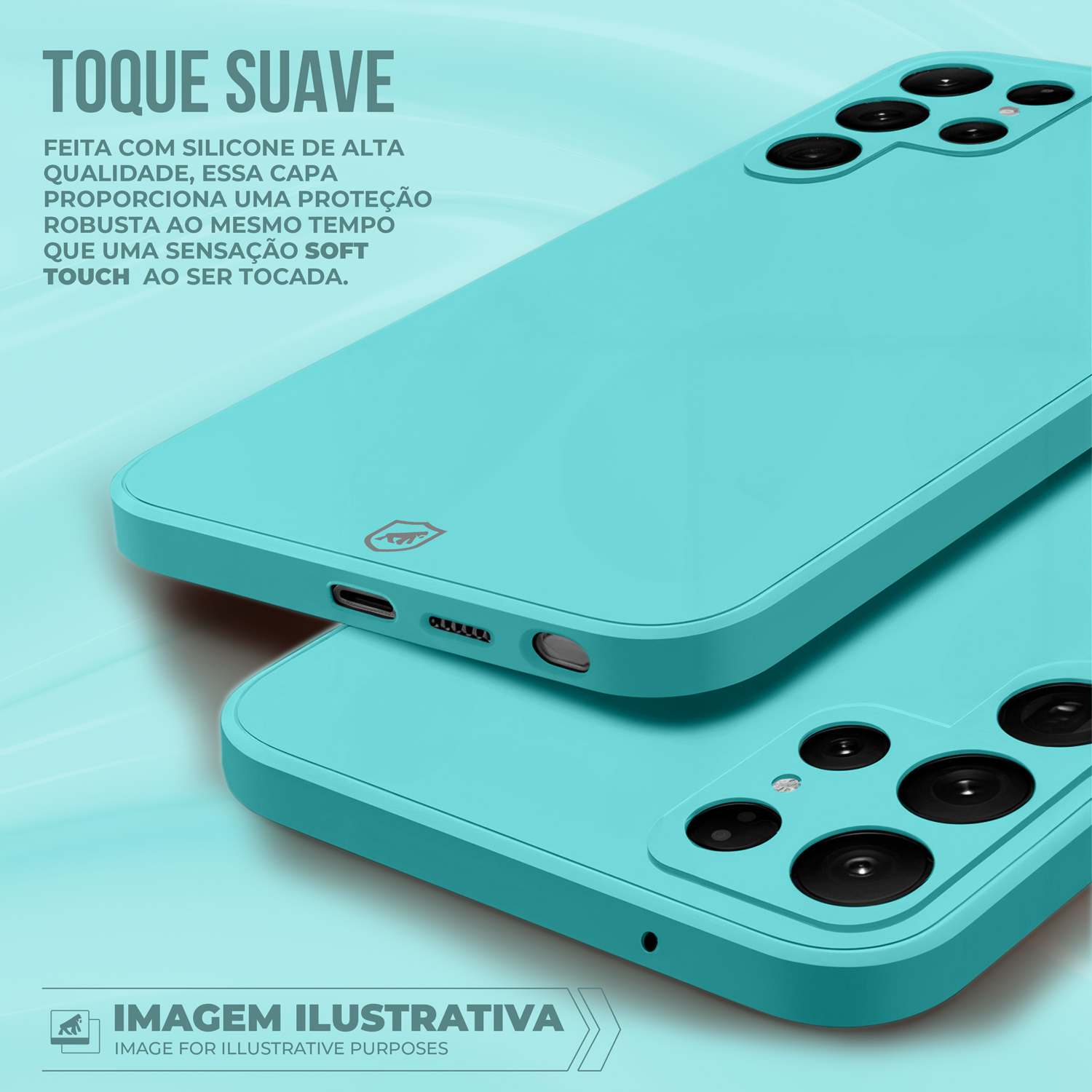 Capa para Motorola Moto Edge 40 Neo - Silicon Veloz - Verde Água - Gshield