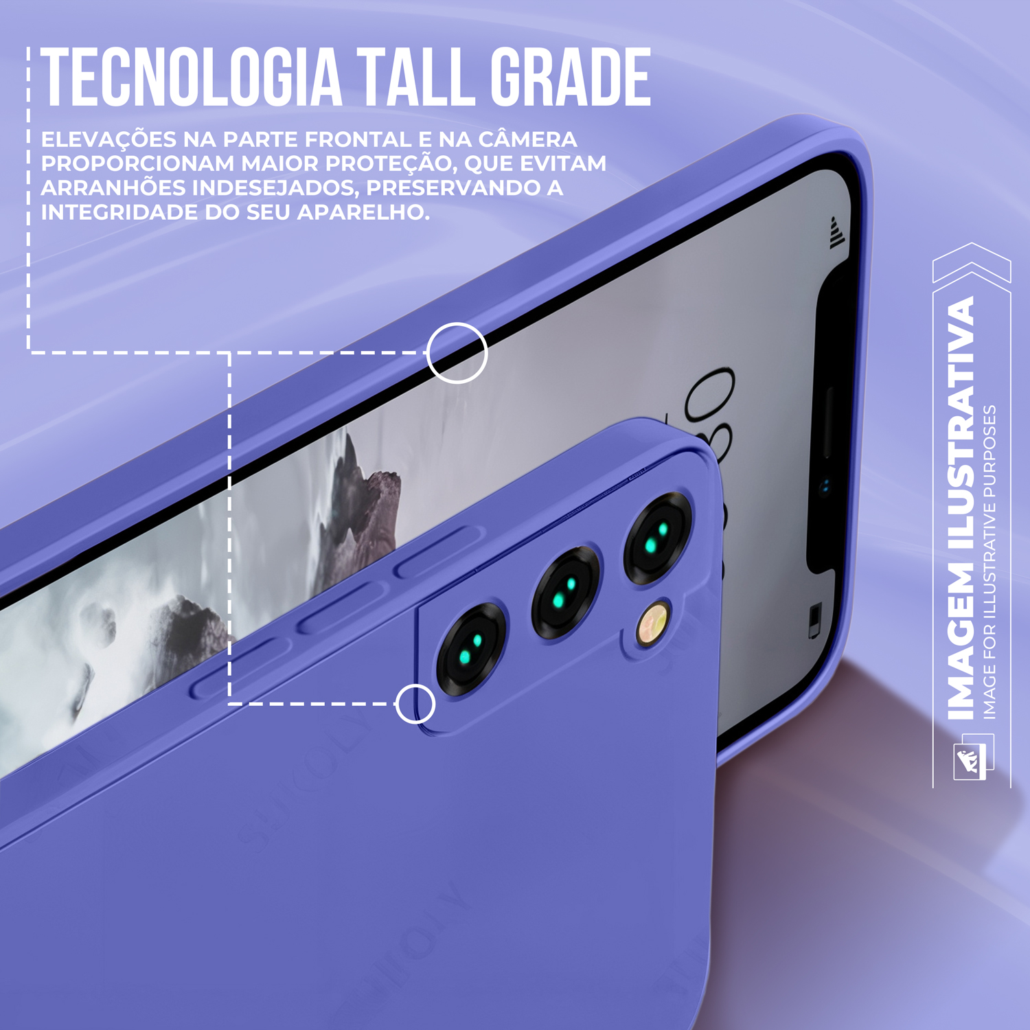 Capa para Motorola Moto Edge 50 Fusion - Silicon Veloz - Lilás - Gshield