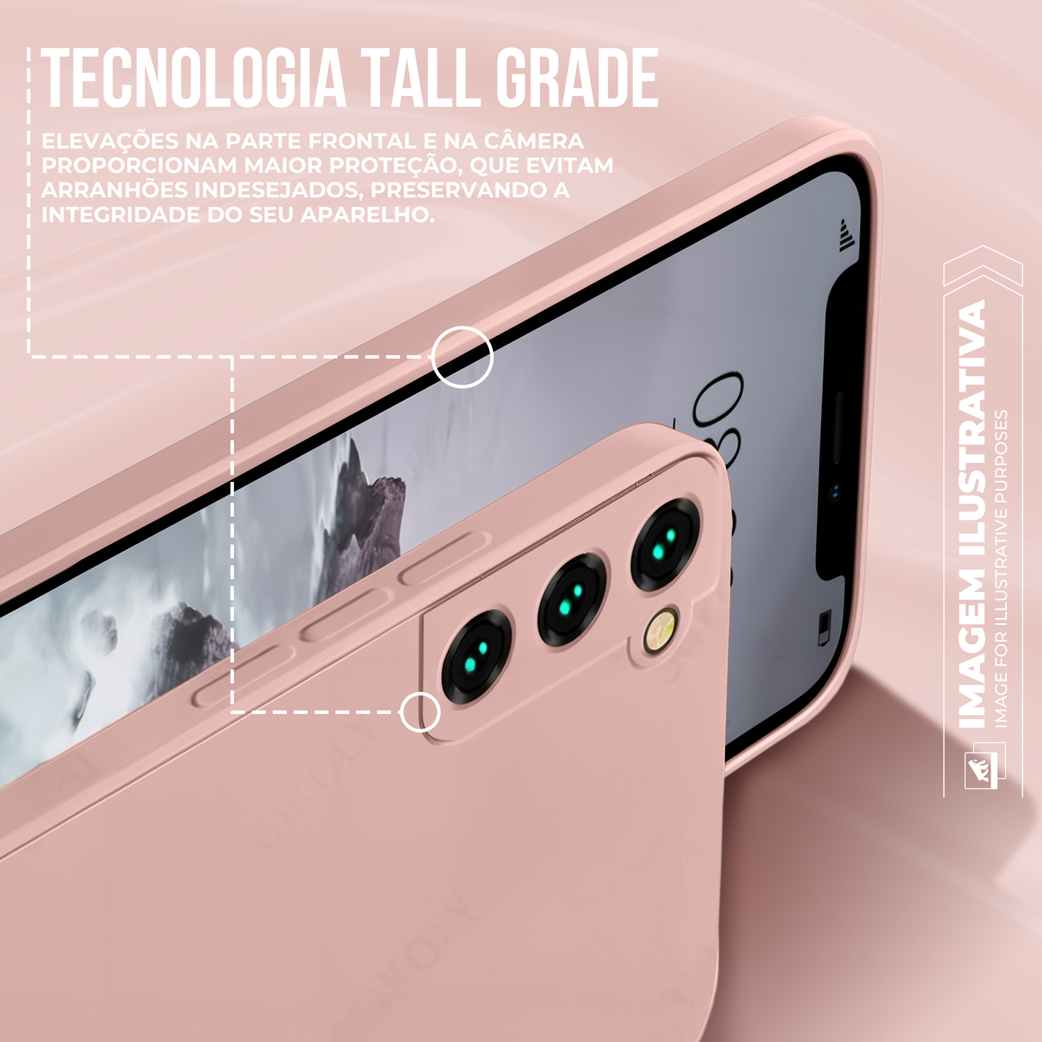 Capa para Motorola Moto Edge 50 Fusion - Silicon Veloz - Rosa - Gshield