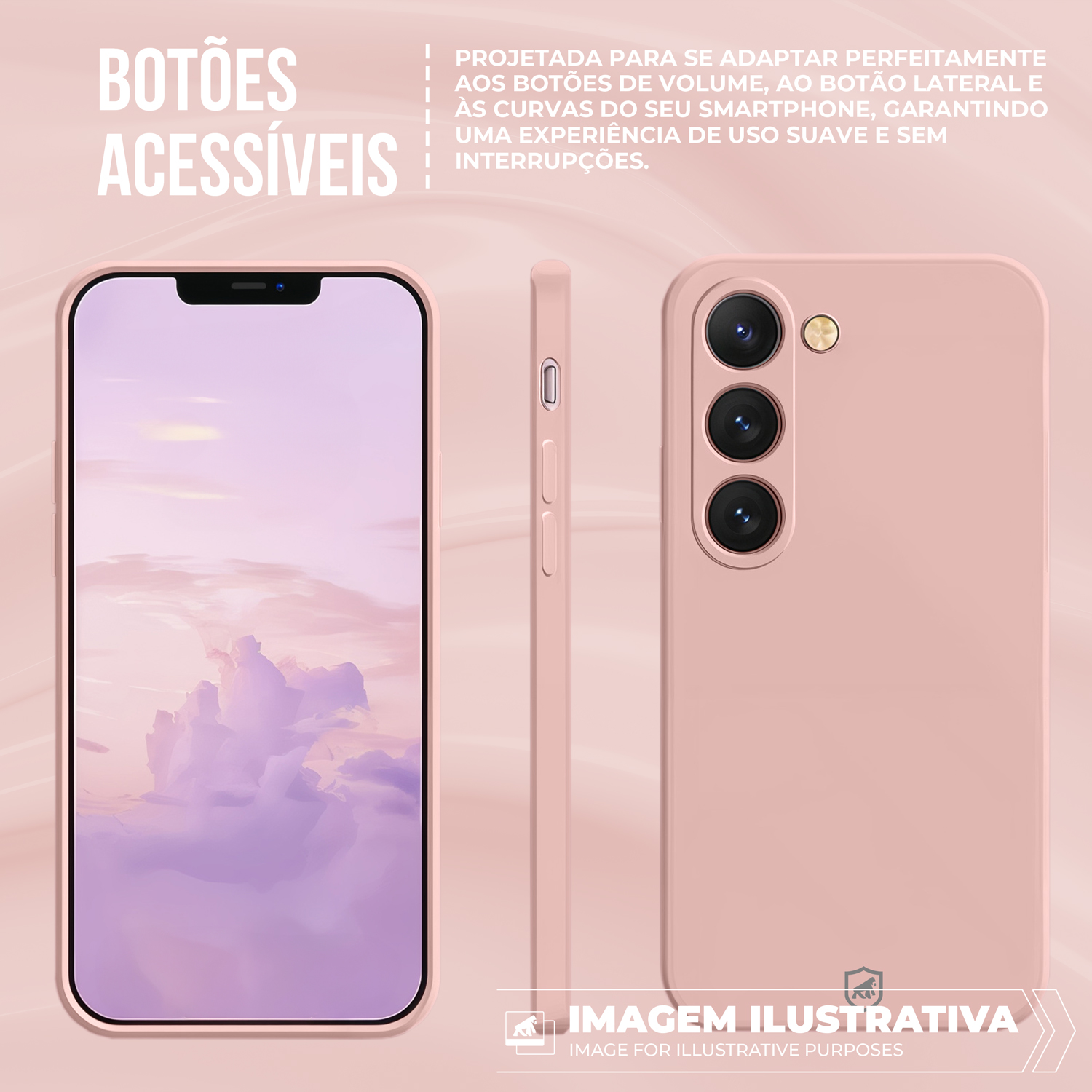Capa para Motorola Moto Edge 50 Fusion - Silicon Veloz - Rosa - Gshield