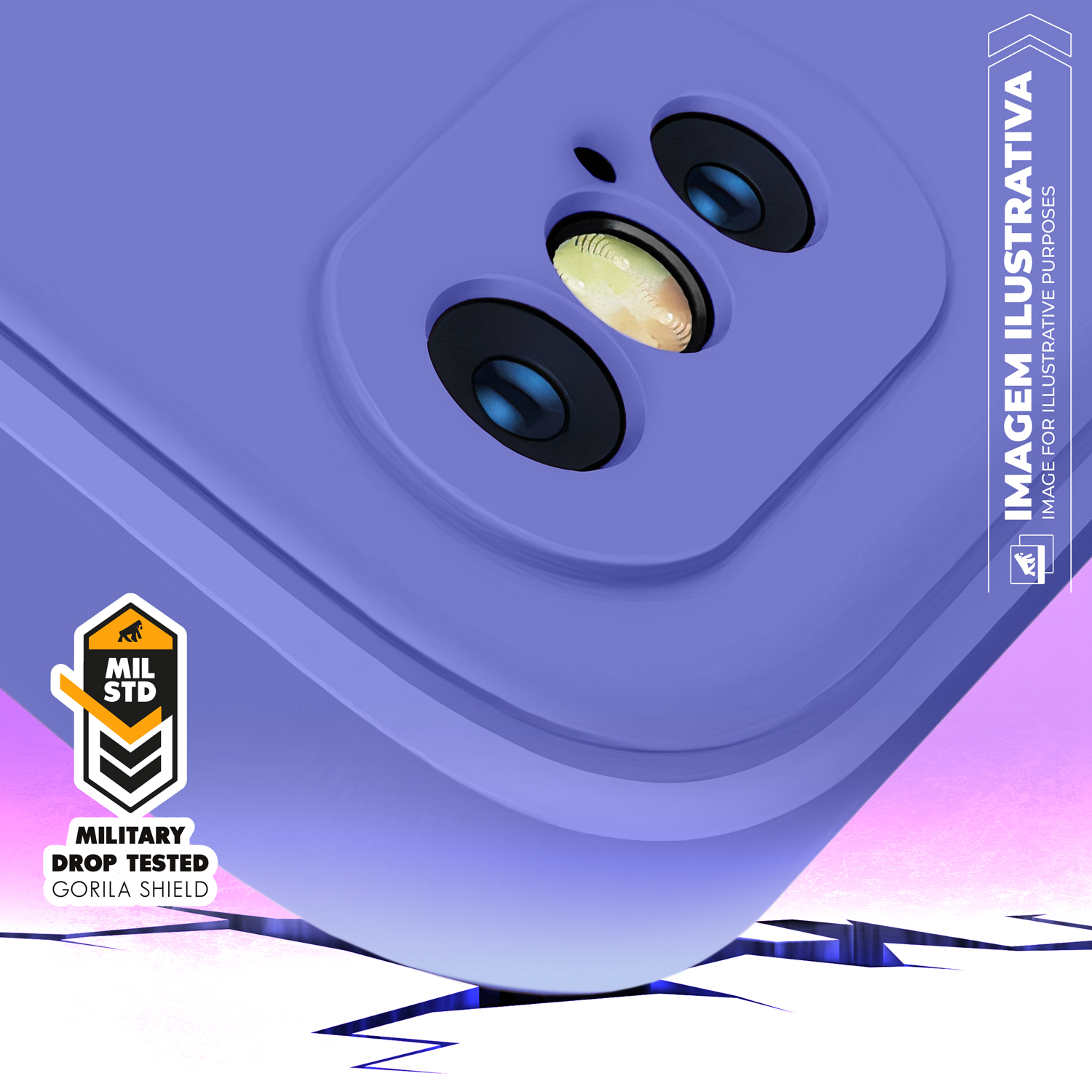 Capa para Xiaomi Redmi 13C 5G - Silicon Veloz - Lilás - Gshield