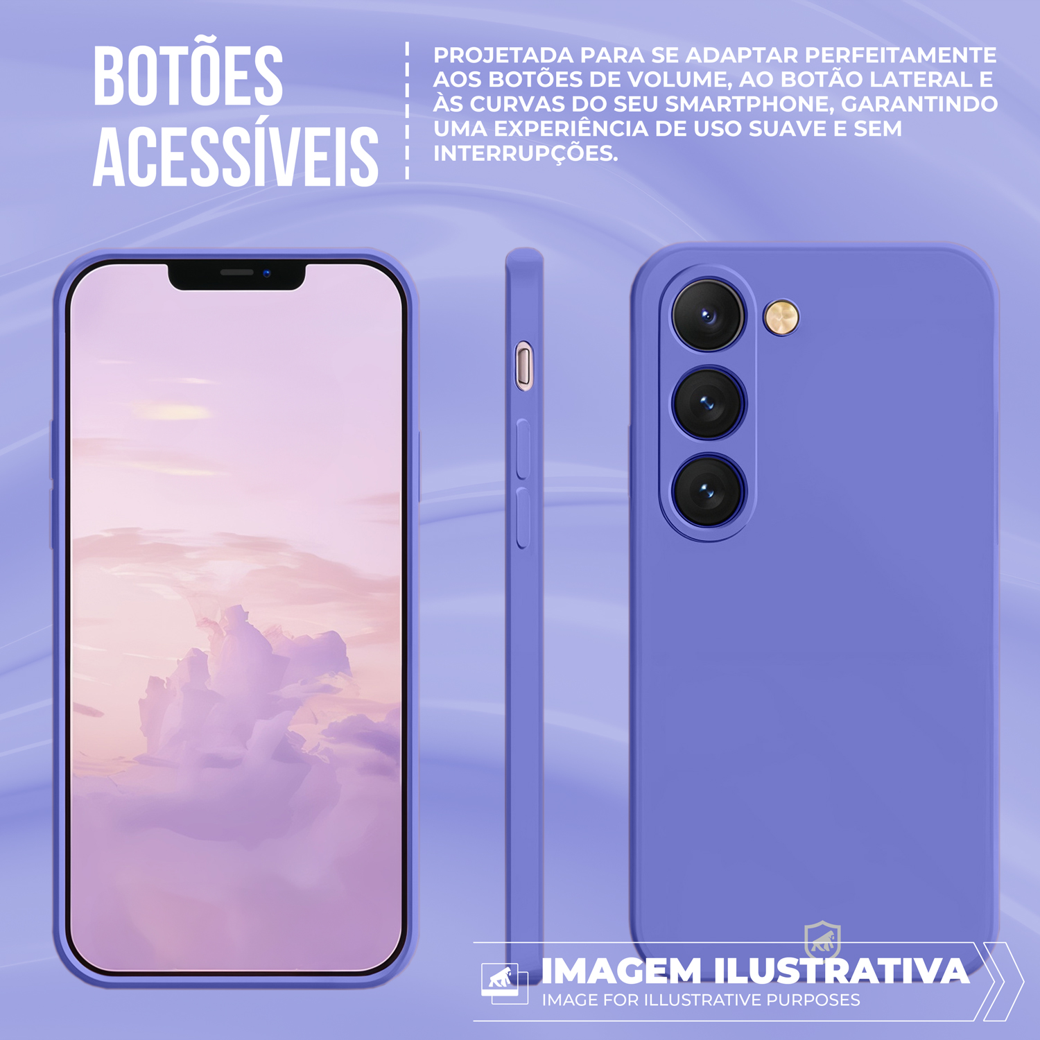 Capa para Xiaomi Redmi 13C 5G - Silicon Veloz - Lilás - Gshield