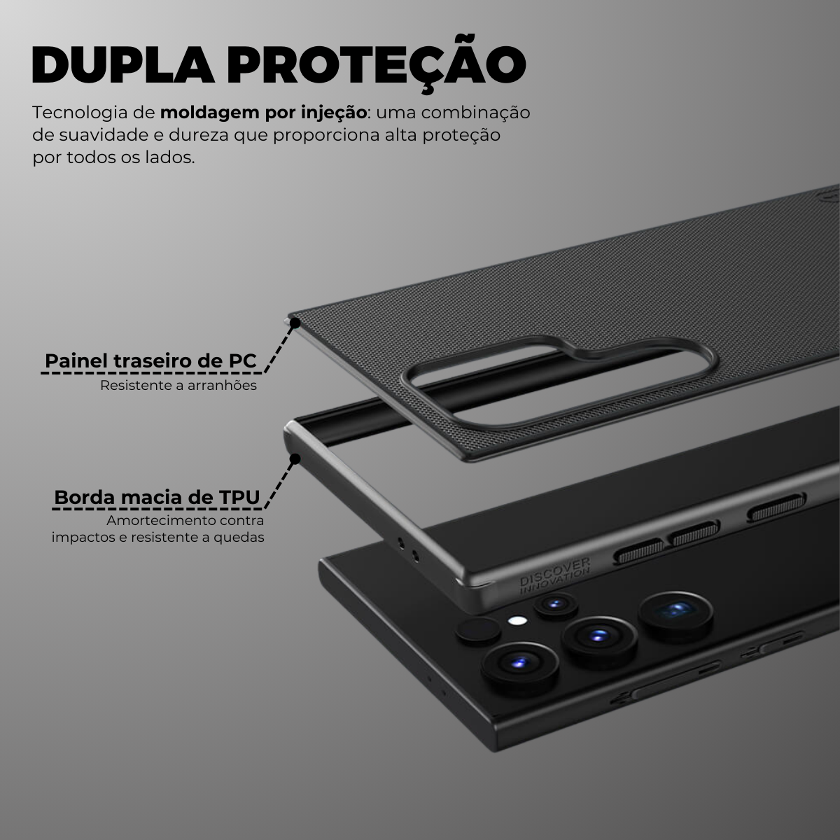 Kit Capa Nillkin Super Frosted + Película Hydrogel HD para Samsung Galaxy S23 Ultra - Gshield