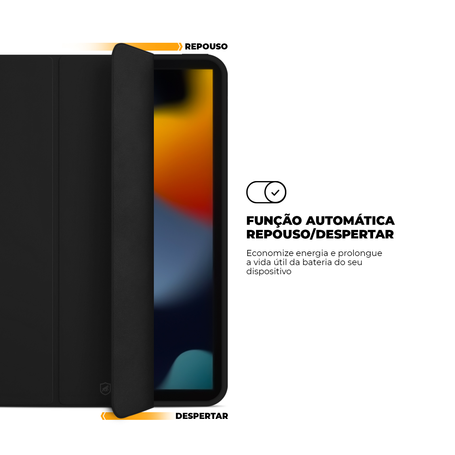 Kit Capa Clear View + Película Nano Vidro para iPad 10.2'' (7ª / 8ª / 9ª Geração) - Gshield - foto 2