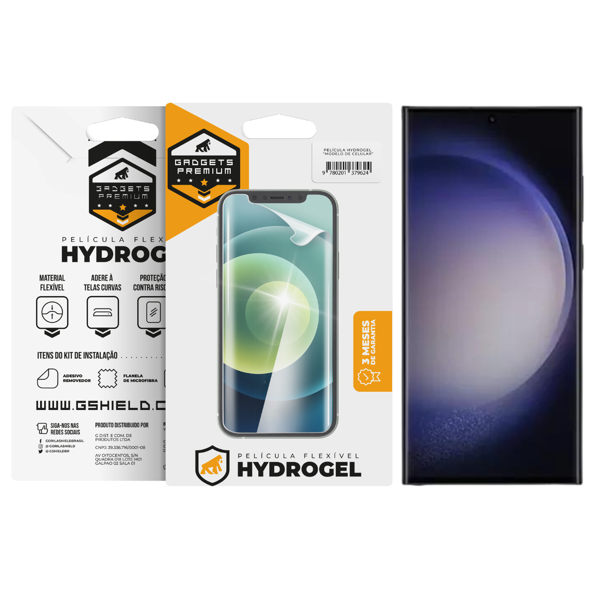 Capa Victus + Película Frontal e Traseira Transparente para Samsung Galaxy S23 Ultra - Gshield