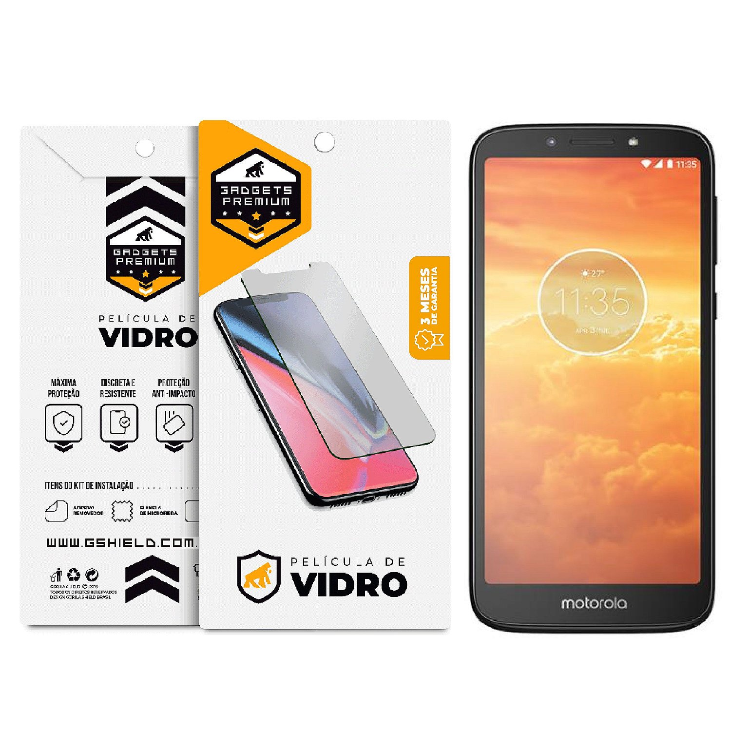 Película para Motorola Moto E5 - Vidro Dupla - Gshield