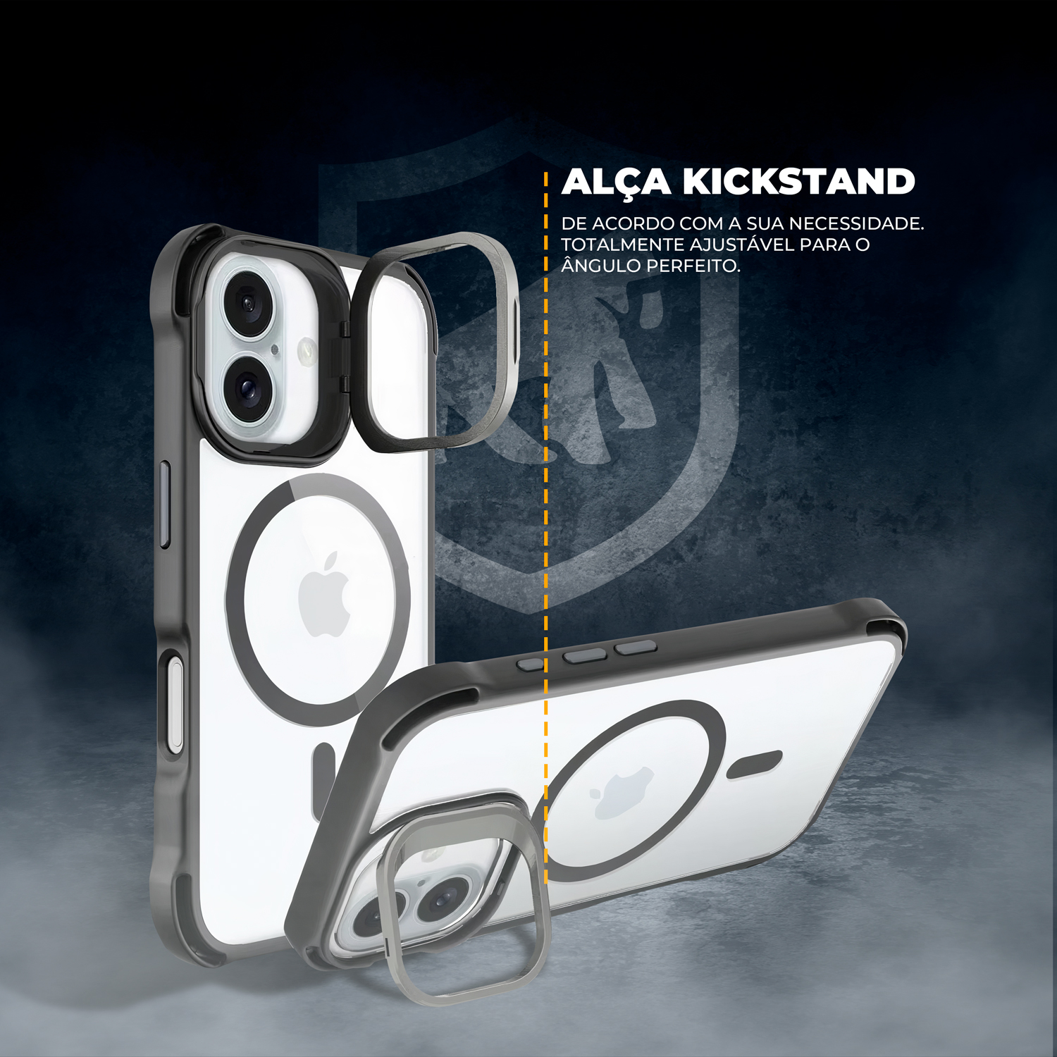 Capa para iPhone 16 - MagSafe AirBag Preta - Gshield