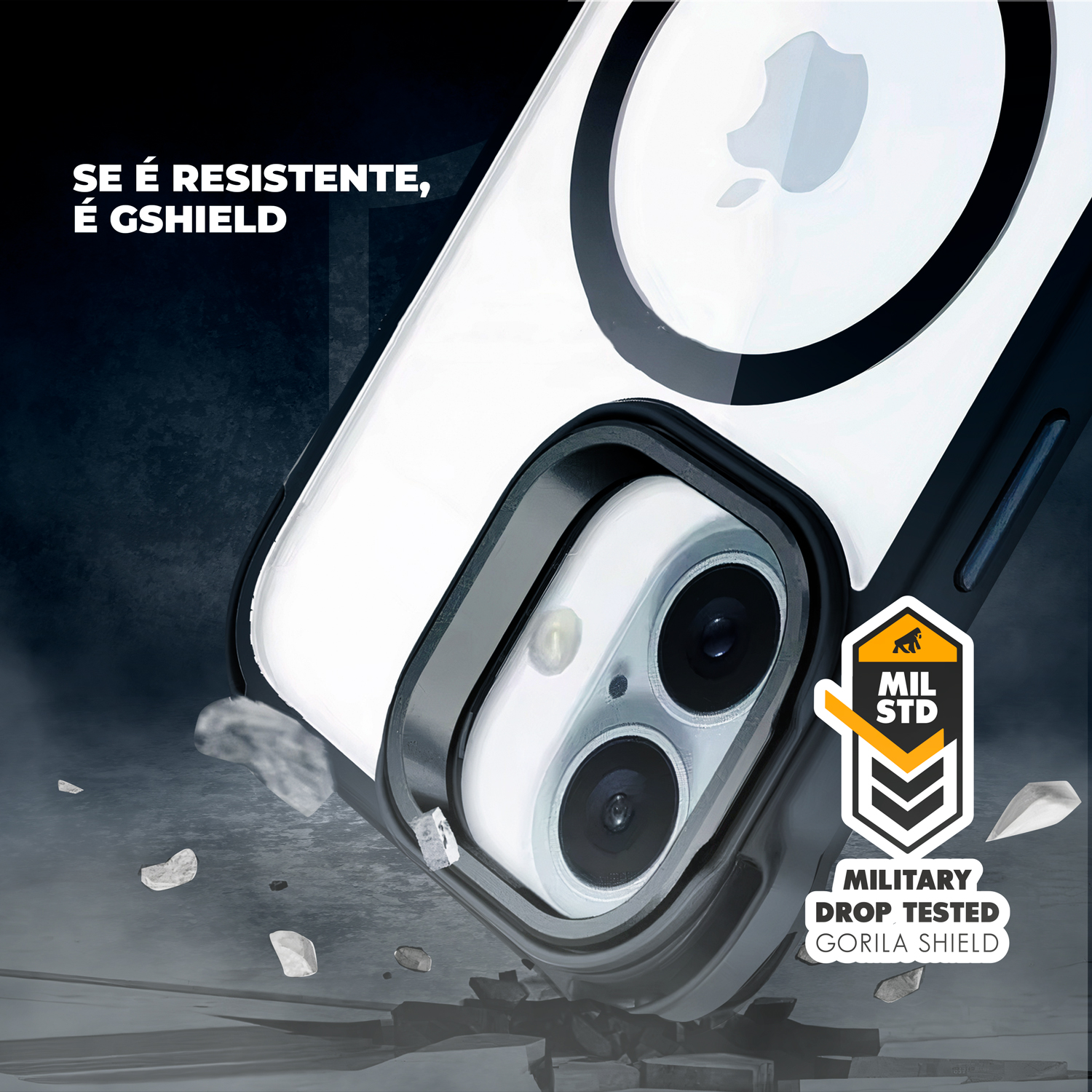 Capa para iPhone 16 - MagSafe AirBag Preta - Gshield