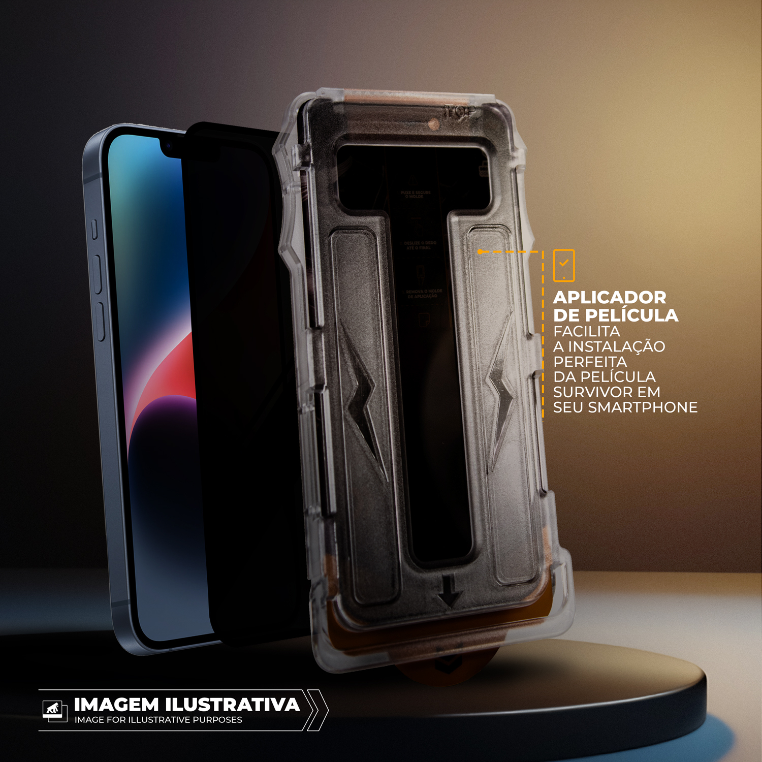 Película para iPhone 15 Pro Max - Privacidade com Aplicador - Survivor - Gshield