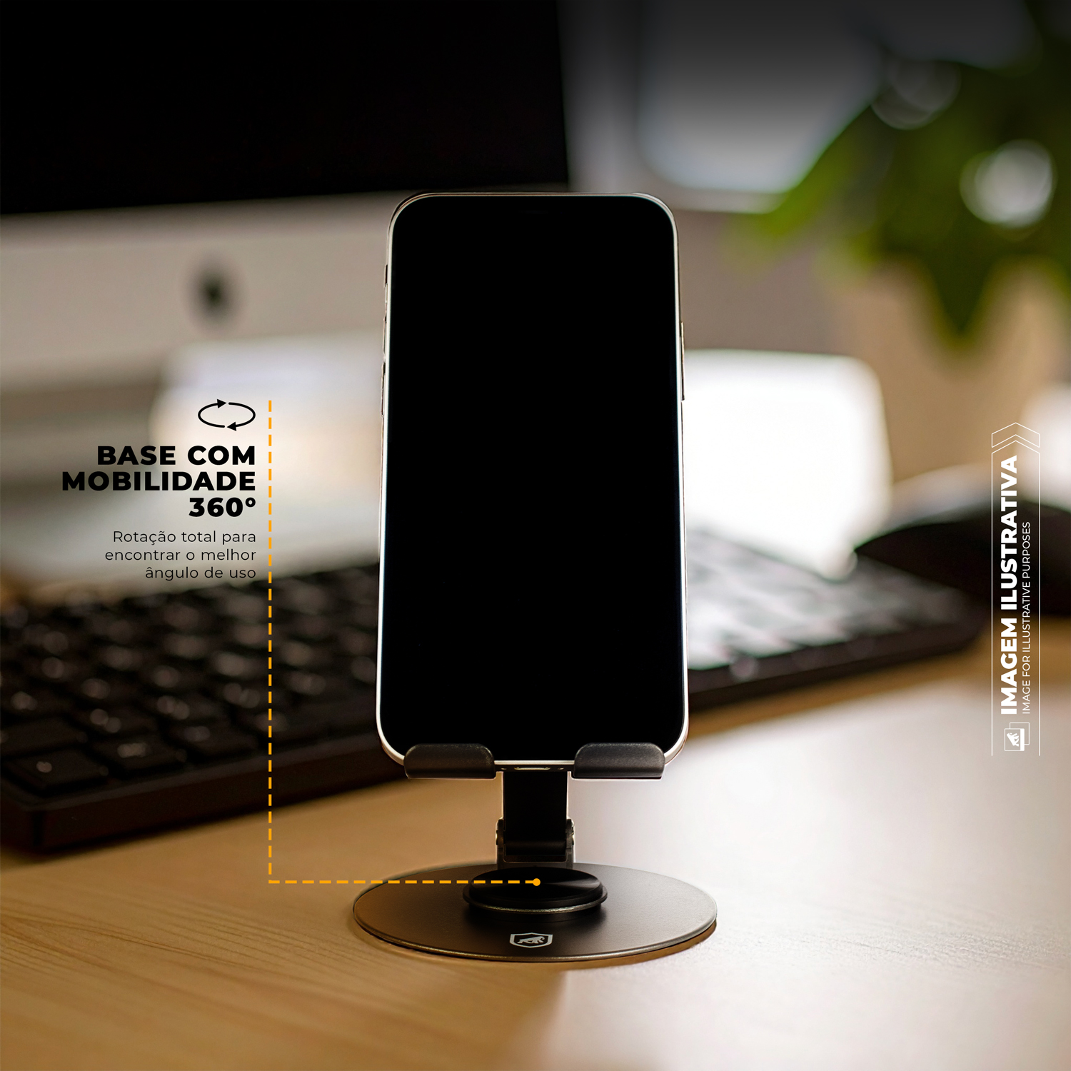 Suporte Metálico 360 - Discovery - Para Celular - Prata - Gshield - foto 5