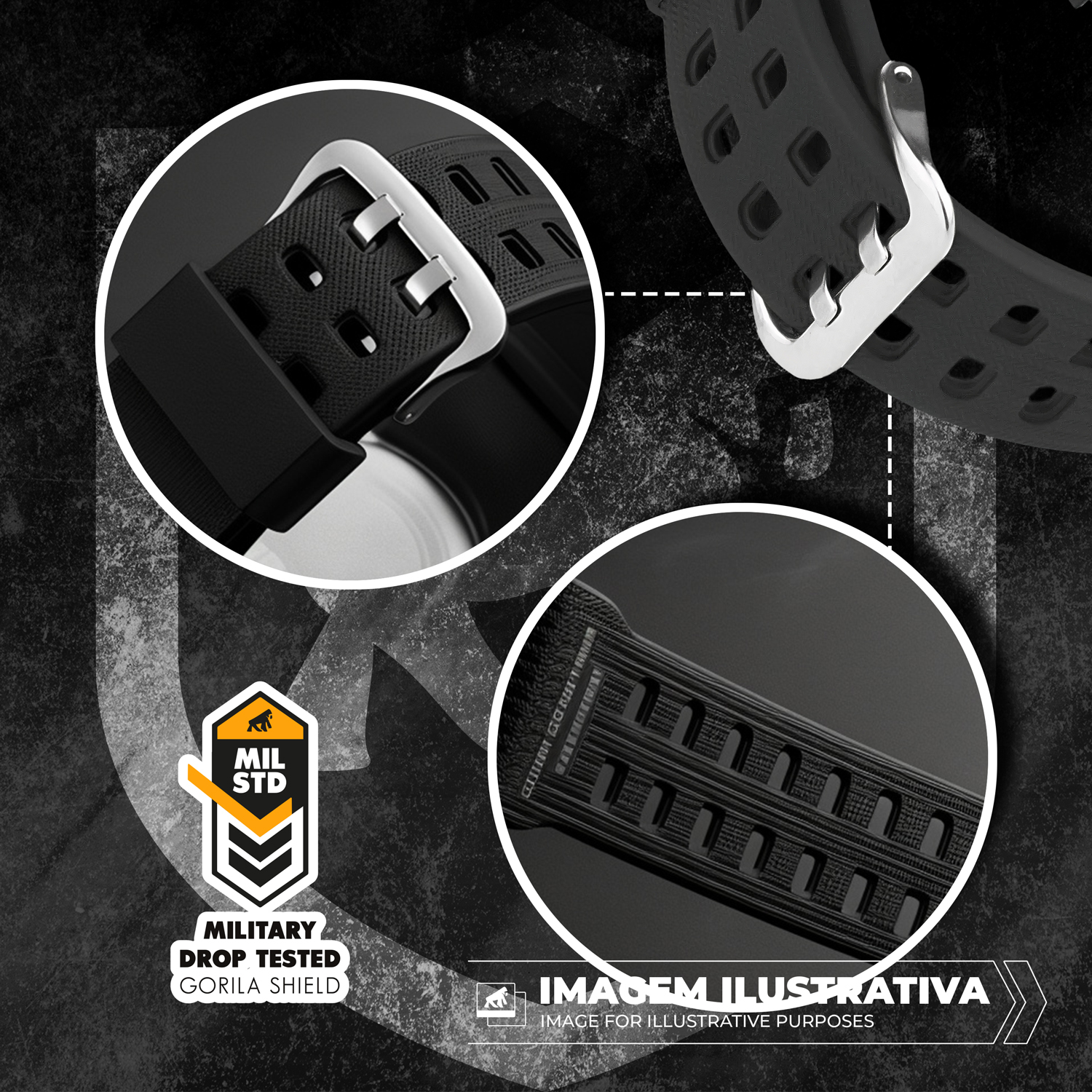 KIT - Earbuds Symetric + Relógio Esportivo Tech Fury - Gshield - foto 3