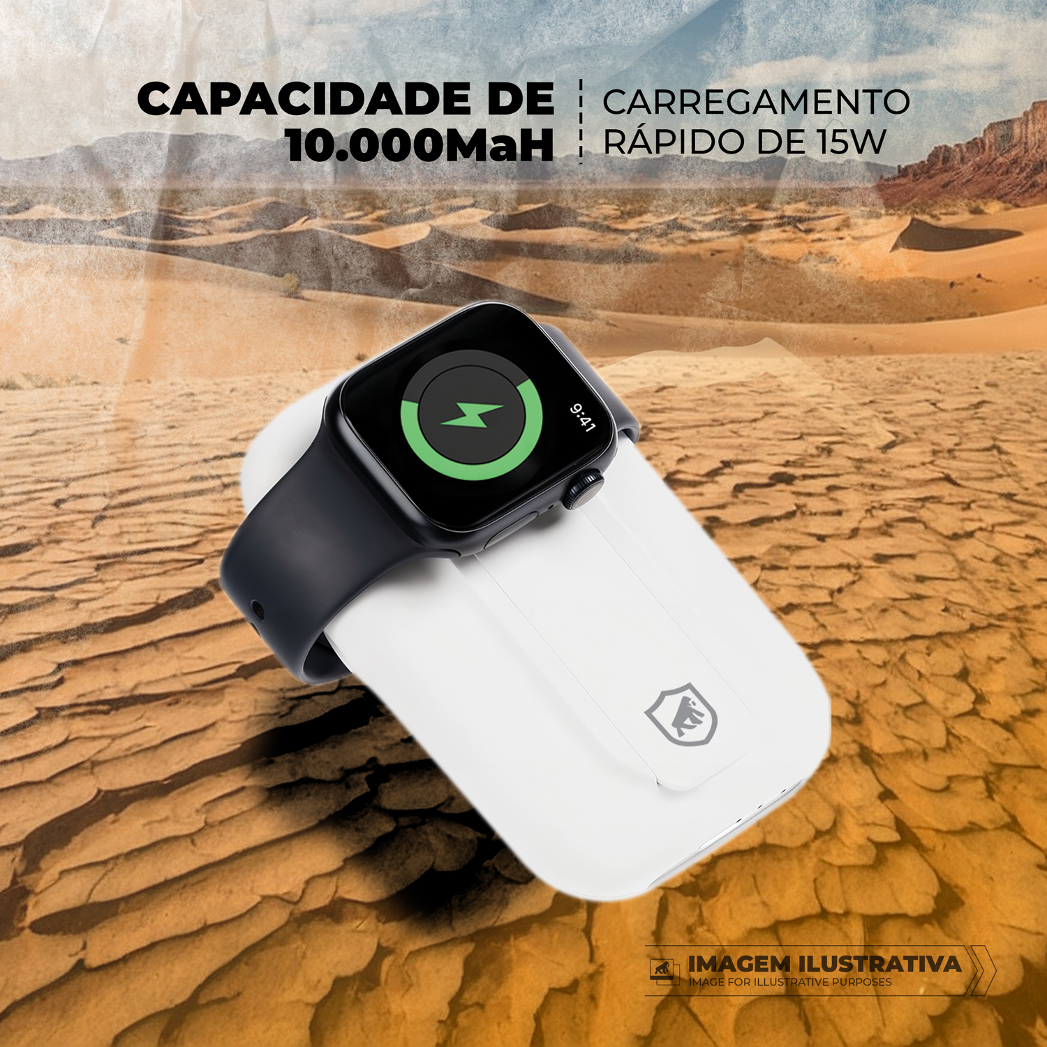 Carregador Portátil 2 em 1 Wireless Magsafe 10.000 mAh - Branco - Survivor - Gshield