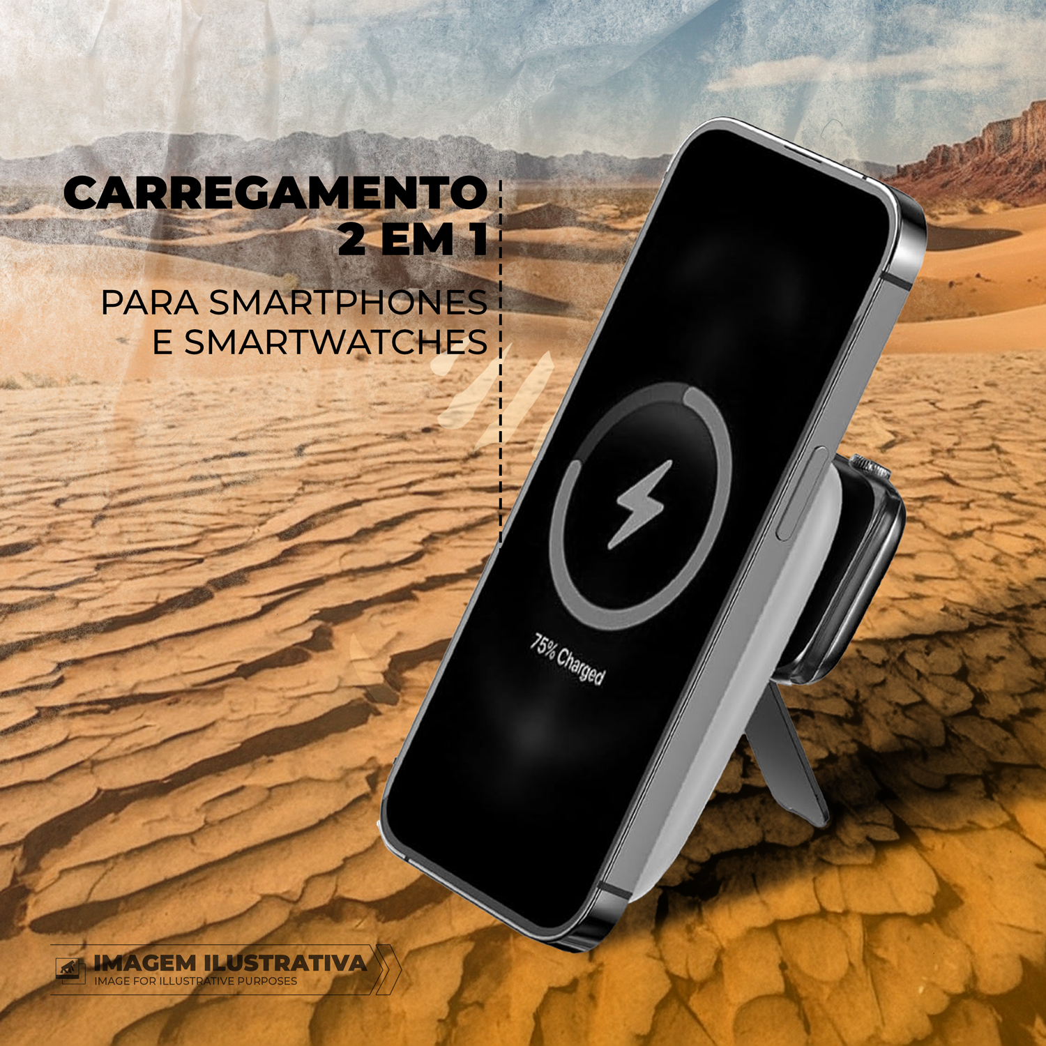 Carregador Portátil 2 em 1 Wireless Magsafe 10.000 mAh - Branco - Survivor - Gshield